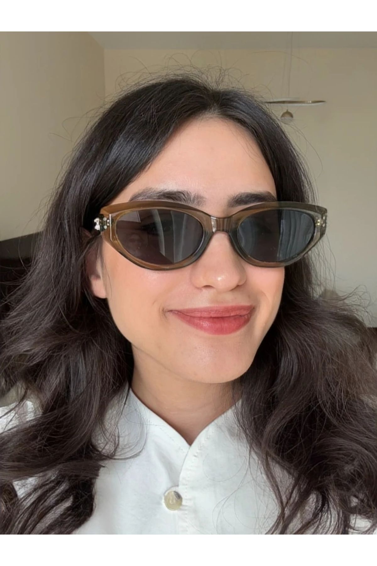 RoseandRoses Kairi Orijinal Model Güneş Gözlüğü Haki Çerçeve Siyah Cam