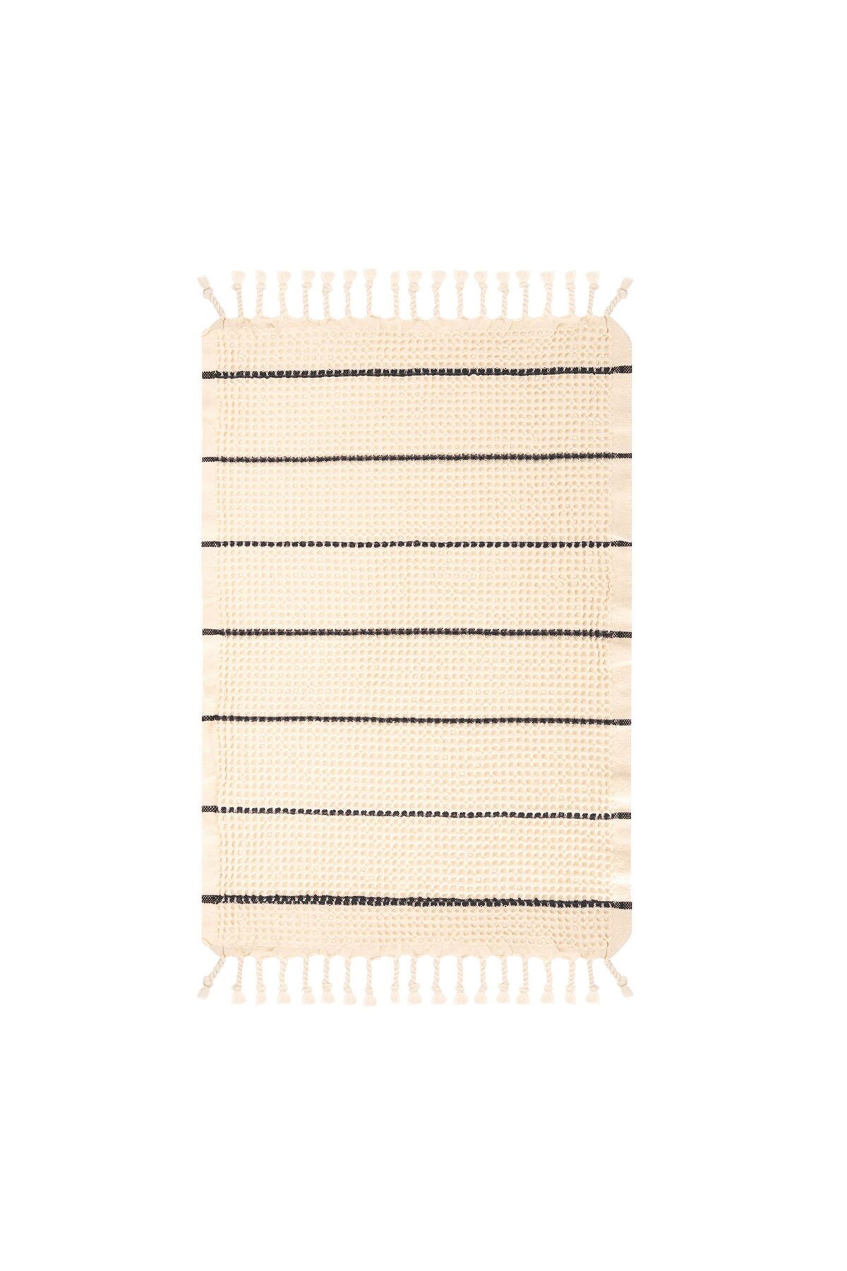 ASPARTAM Line Waffle Kurulama Bezi - Siyah - 40x60 cm