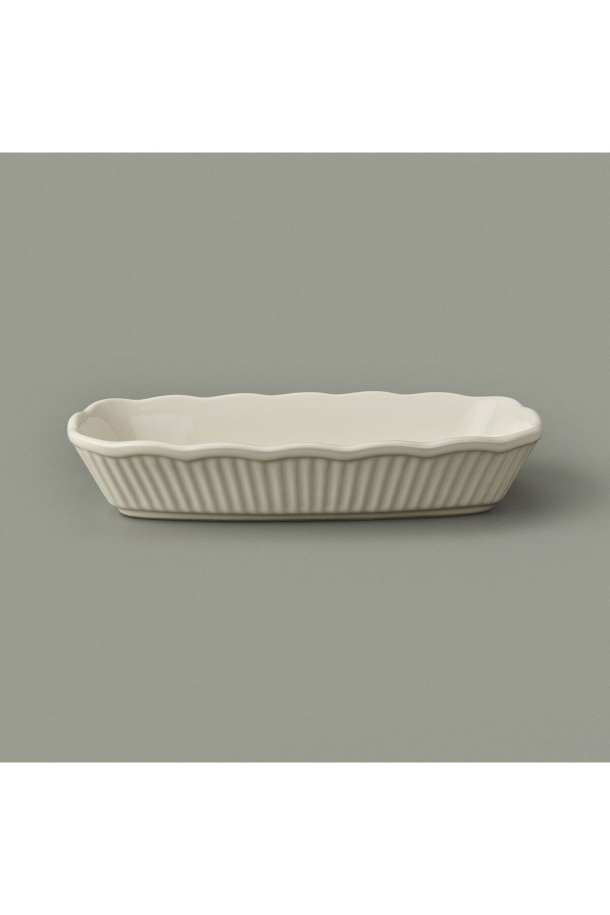 MATMEL Porselen Fırın Kabı - Krem - 27x17 cm