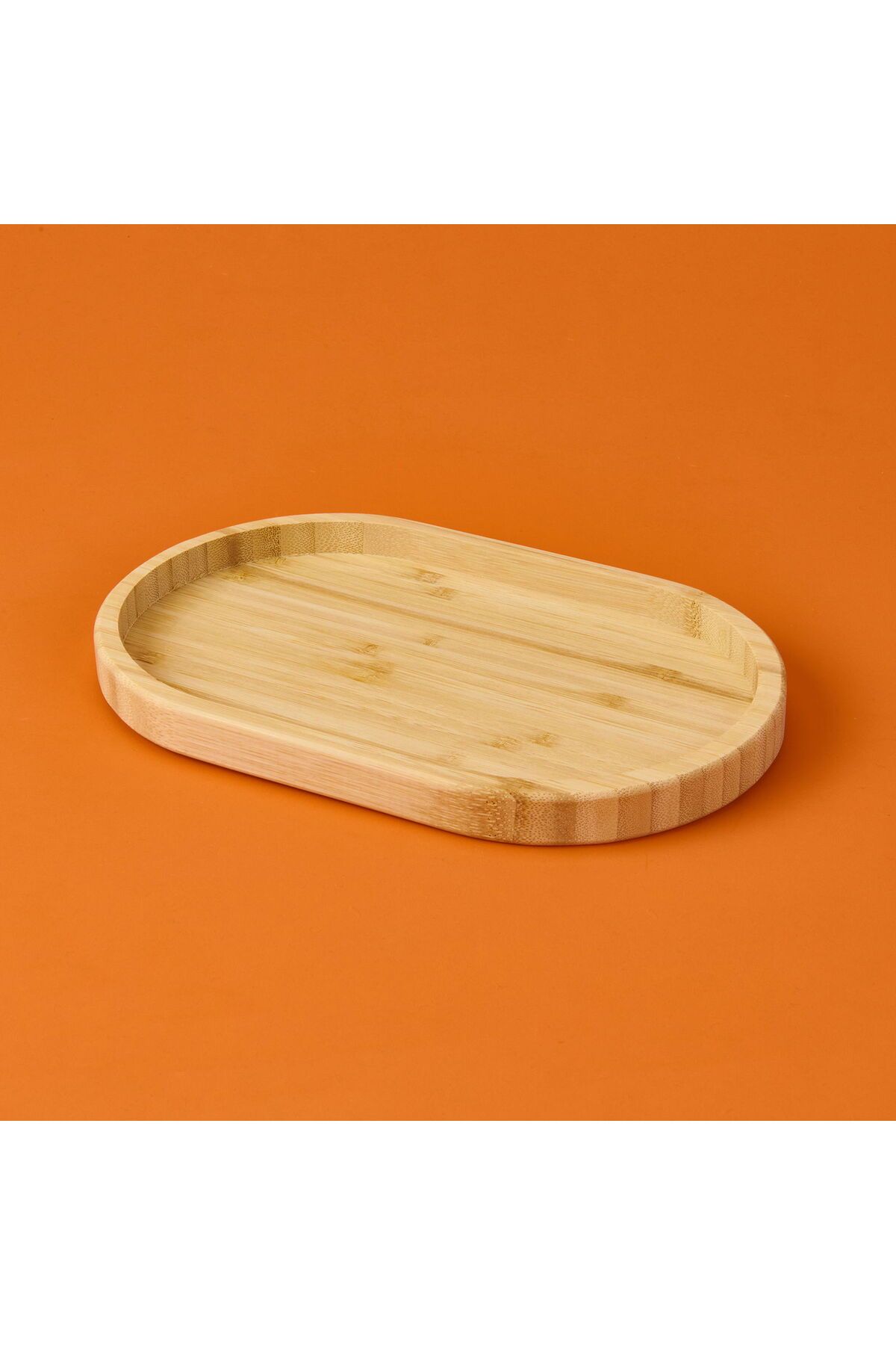 MATMEL Bambu Oval Sunumluk - Açık Kahverengi - 25x5 cm