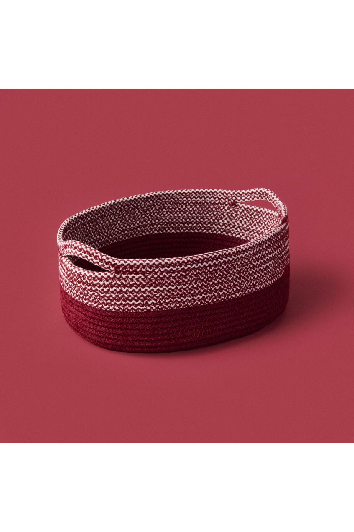 ASPARTAM Living Earthy Hues Dekoratif Sepet - Bordo - 26x20x9 cm