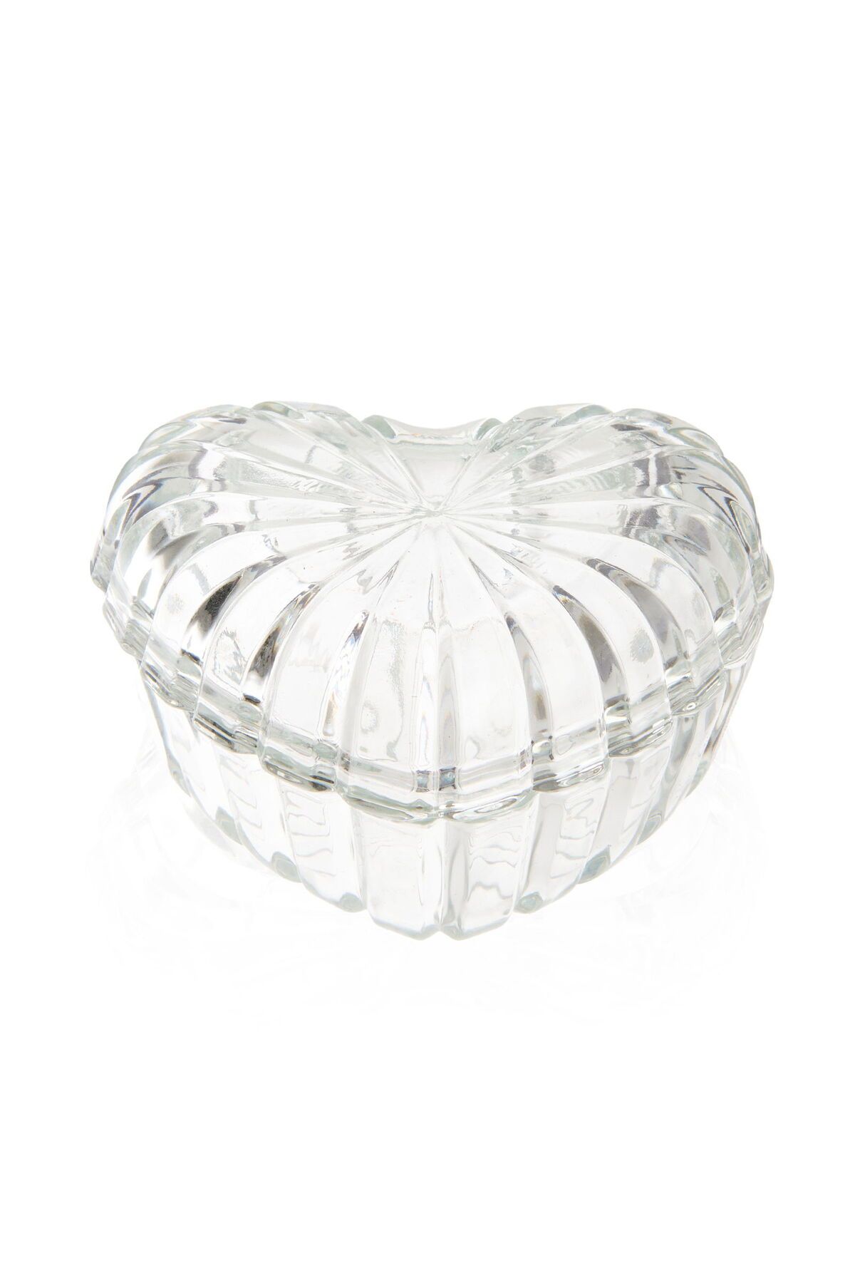 MATMEL Houseware Kapaklı Kalp Şekerlik - Şeffaf - 130 ml