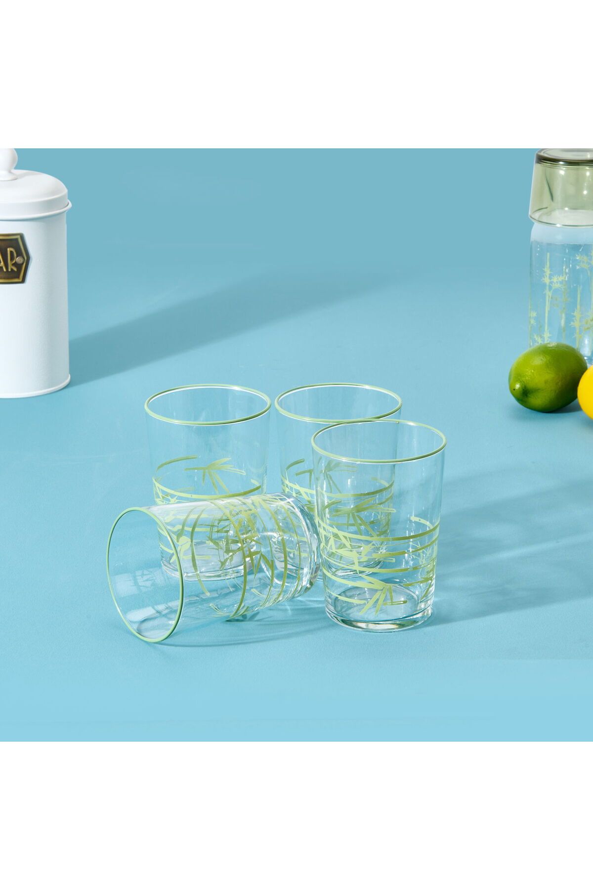 MATMEL Blad 4'lü Meşrubat Bardağı - Renkli - 510 ml