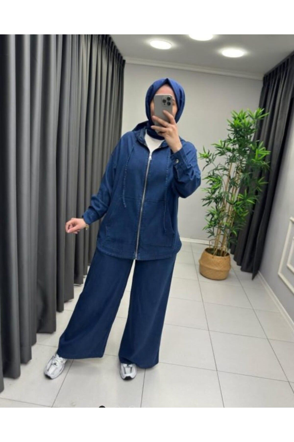 MODA Kapişonlu Yazlık Kot İkili Takım