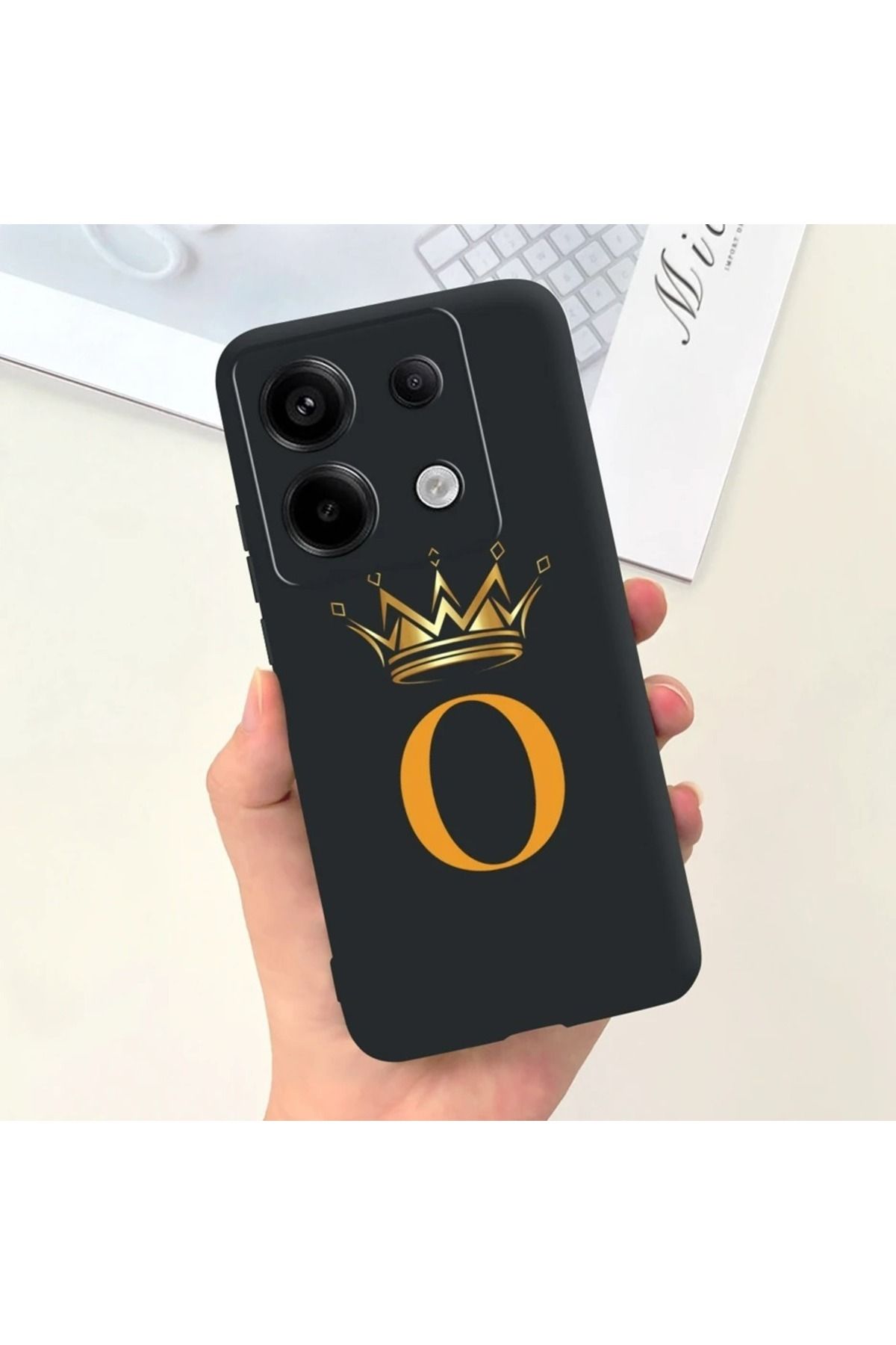 Rotaks Xiaomi Redmi Note 13 Pro 5G Uyumlu Kılıf Silikon Esnek İsme Özel Baskılı Harf