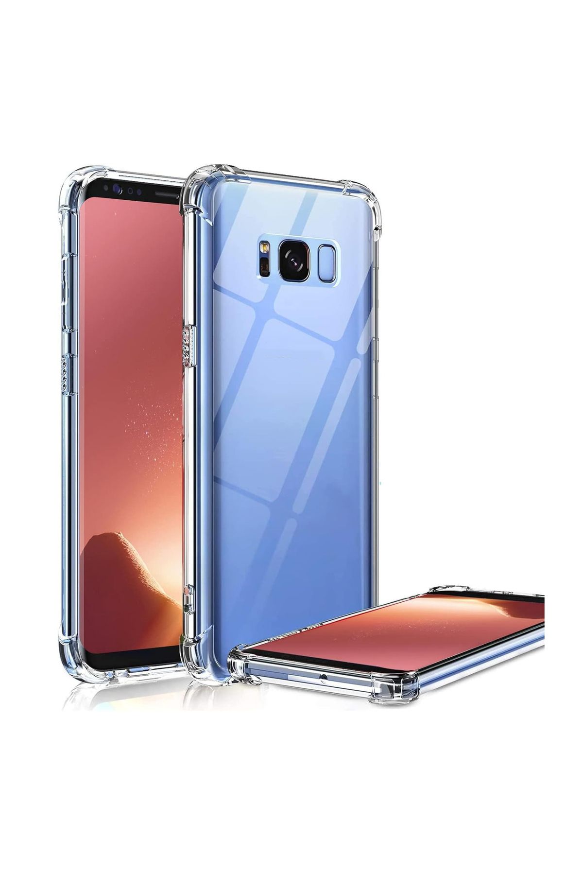 CaseArt Samsung Galaxy S8 ile uyumlu Kapak Köşe Korumalı Airbag Antishock Şeffaf Silikon Kılıf