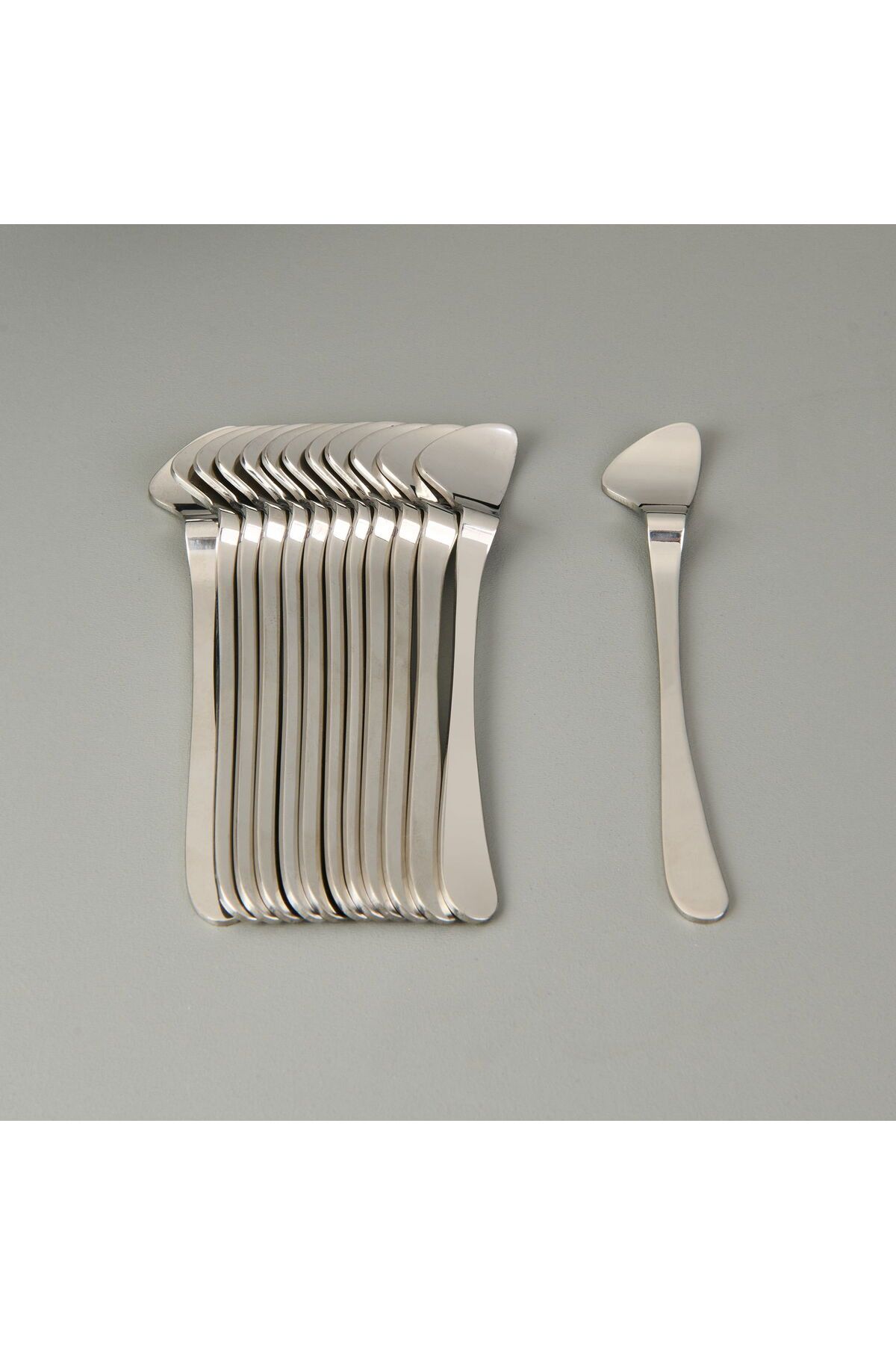 MATMEL Sade 12'li Latte Kaşığı - Gümüş - 20,7 cm
