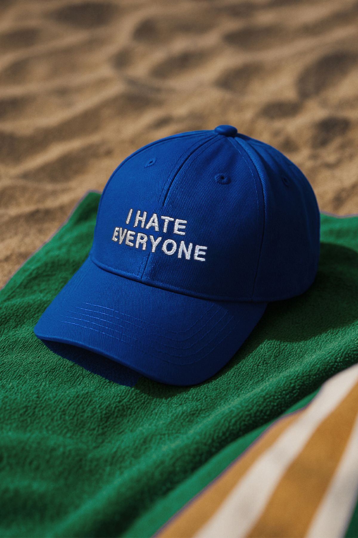 Eazy Co I Hate Everyone Saks Mavi Unisex Baseball Cap Şapka