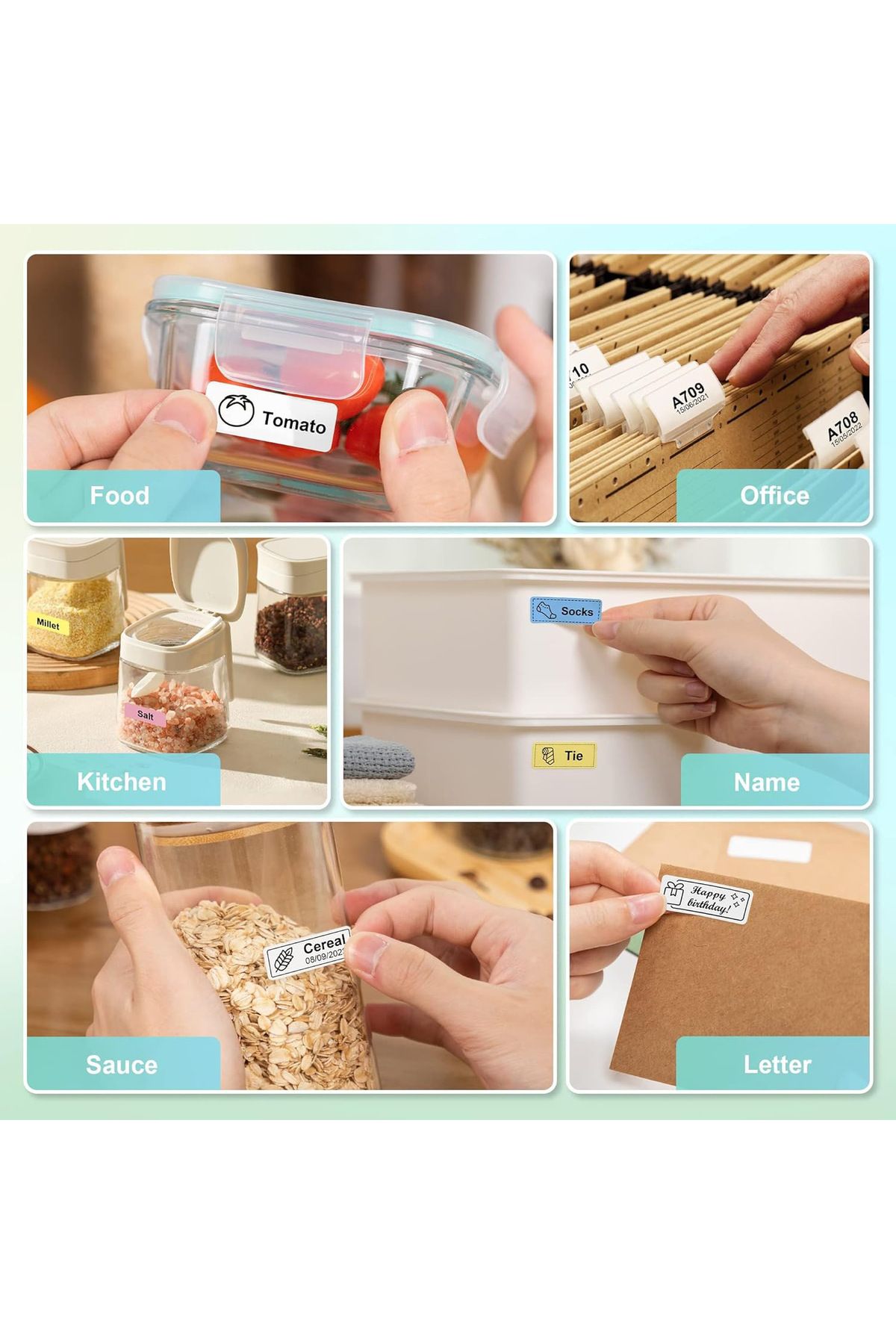 KidLe-Mini Label Maker, Bluetooth Label Maker Machine with Tape, Waterproof Labels 2
