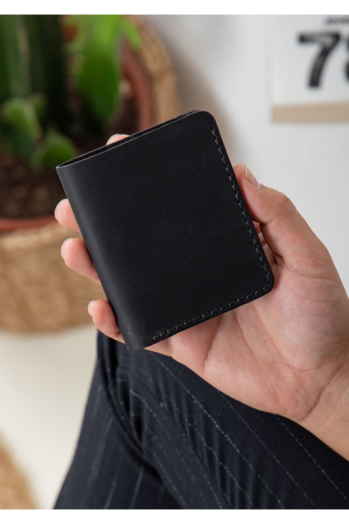 کیف پول مردانه و زنانه کارت چرمی واقعی کارلوس دست ساز Niki Leather
