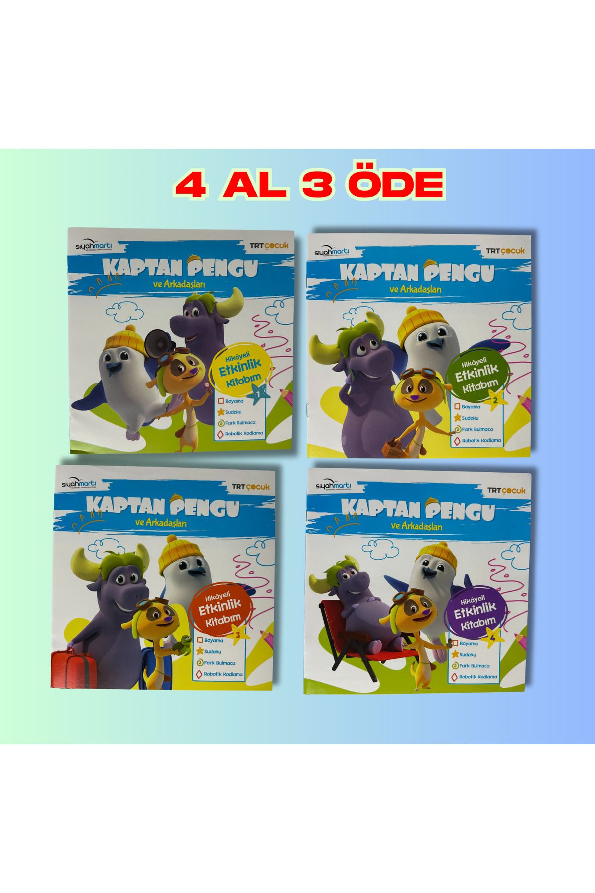 Burhan Yayınları KAPTAN PENGU VE ARKADAŞLARI 4'LÜ SET