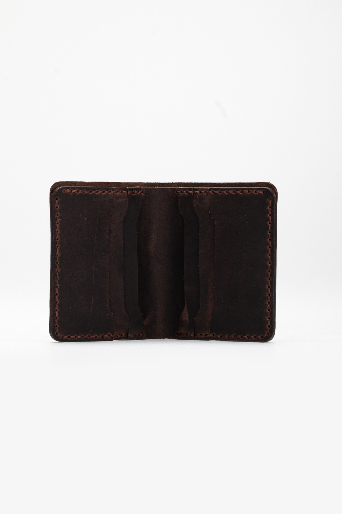 Niki Leather-Ръчно изработен кафяв портфейл от естествена кожа Carlos, държач за карти 5