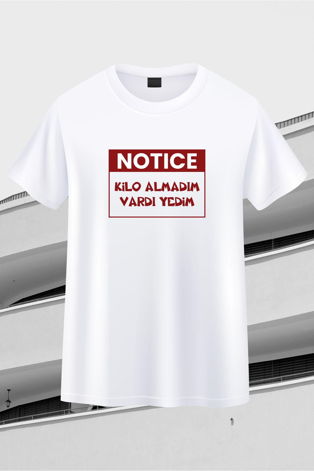 VİZYON İKRA "Kilo Almadım Vardı Yedim" Baskılı Unisex T-shirt/Tişört - TÜM YAŞ GRUPLARI