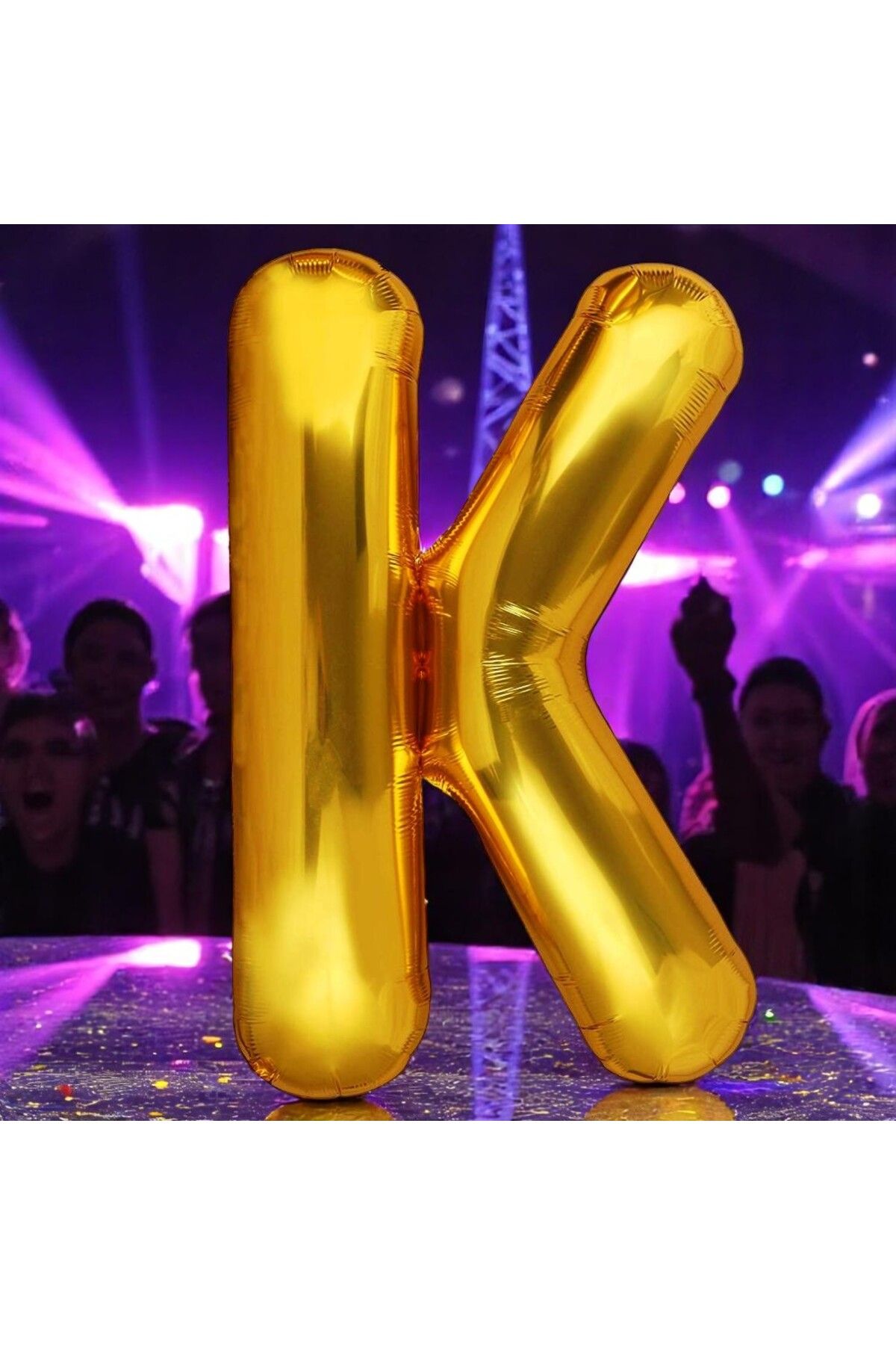 Kuzey VIP YÜKSEK KALİTE 1 METRE GOLD K HARFİ FOLYO BALON GOLD K HARF BALON HELYUM GAZINA UÇAN BALONA UYGUN