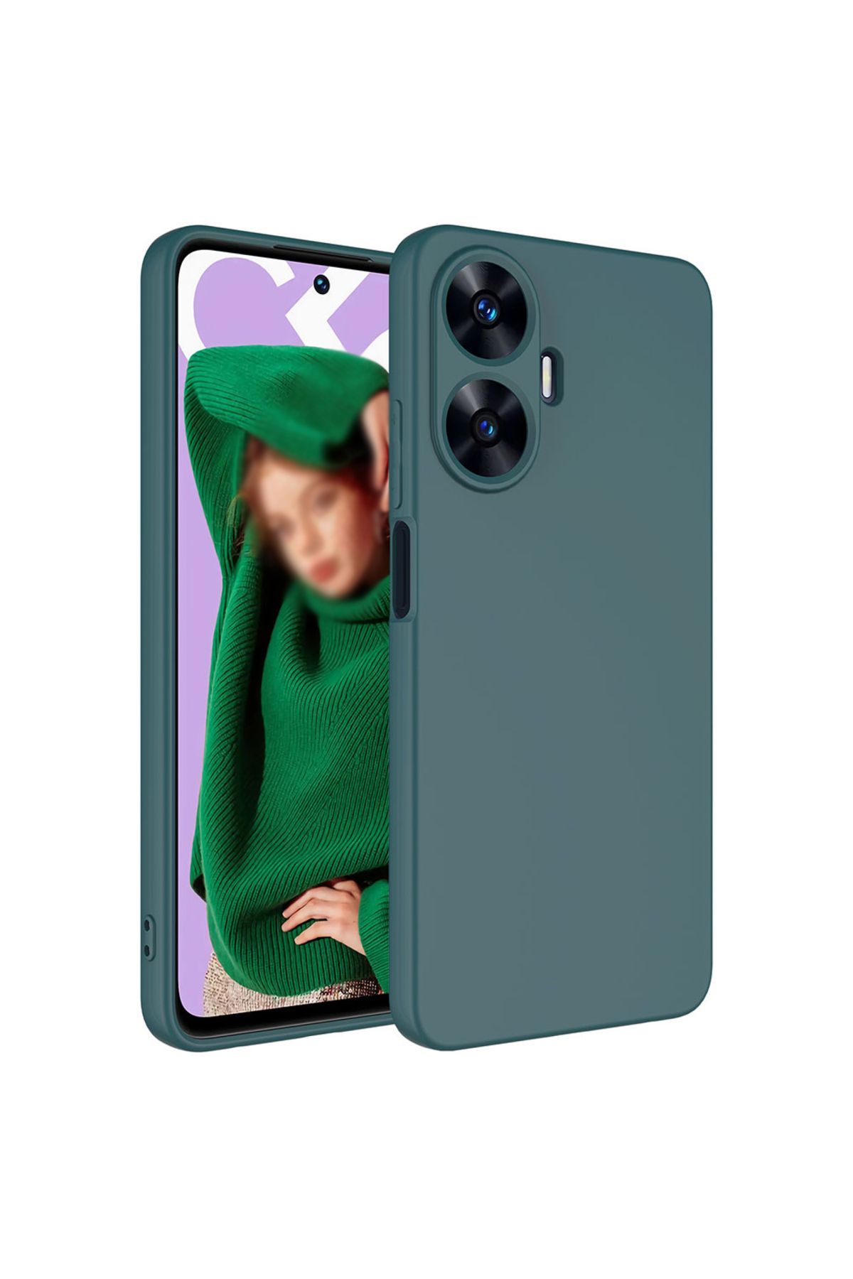 halkhouse Realme C55 Kılıf Renkli Esnek Kırılmaz Yüksek Koruma Silikon Marra Kapak