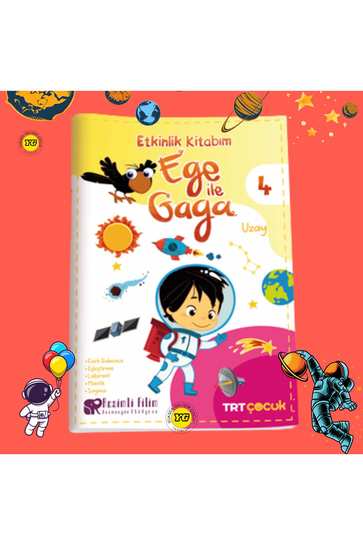 Burhan Yayınları EGE İLE GAGA ETKİNLİK KİTABIM 4 UZAY