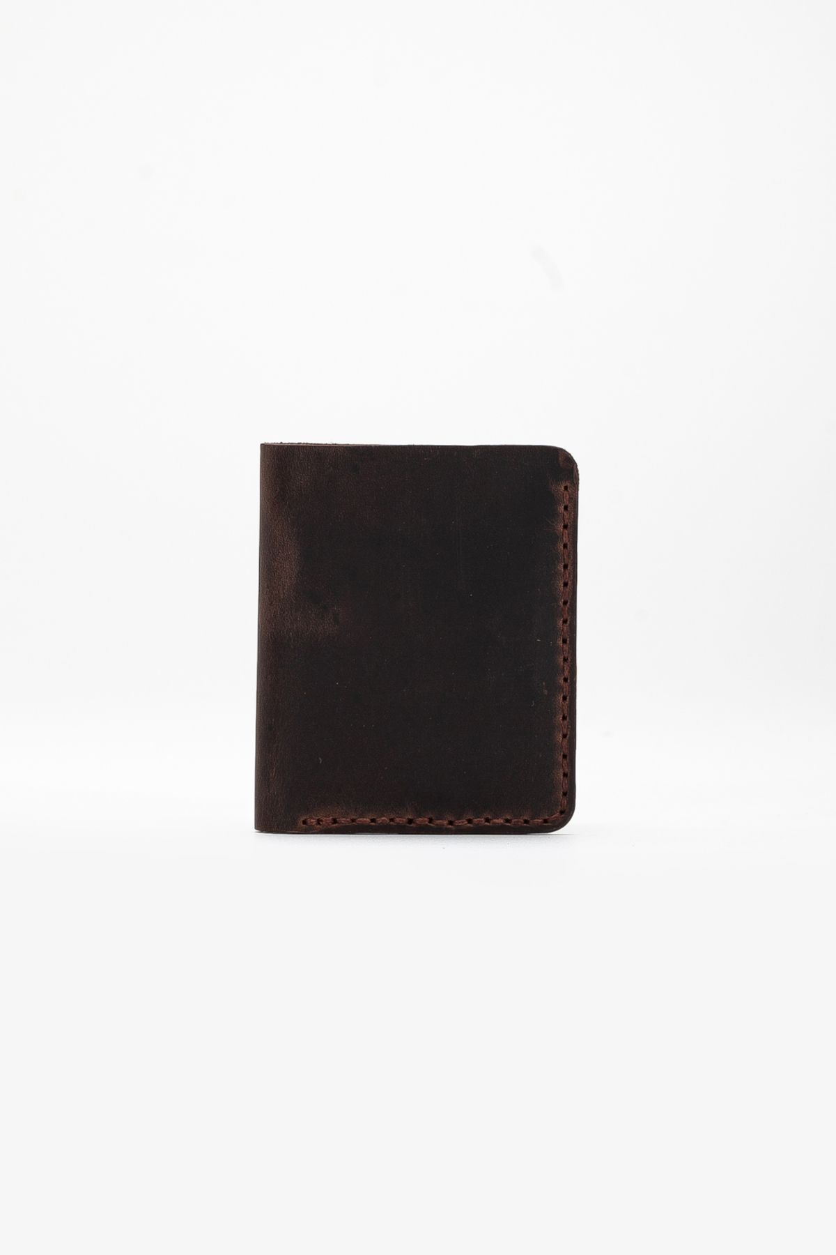 Niki Leather-Ръчно изработен кафяв портфейл от естествена кожа Carlos, държач за карти 4
