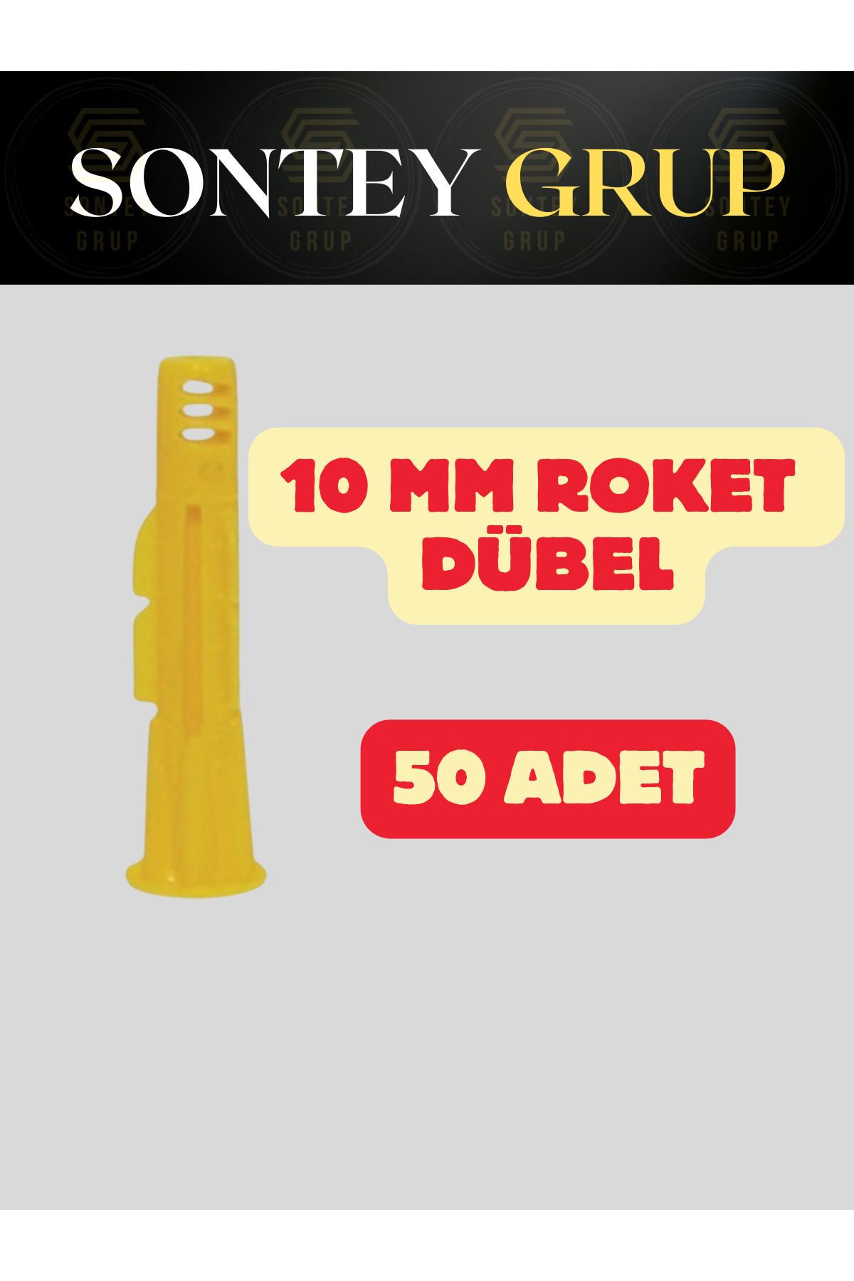 SONTEY Plastik Performance Roket Dübeli 10 Mm 50 Adet