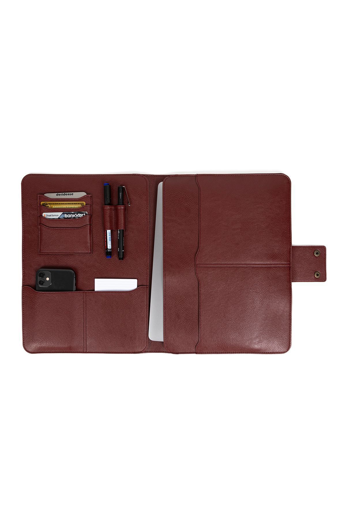 Paris Business Club M2 13-14 Inç Macbook Pro-air Vegan Deri Organizer Evrak Çantası Tablet Kılıfı