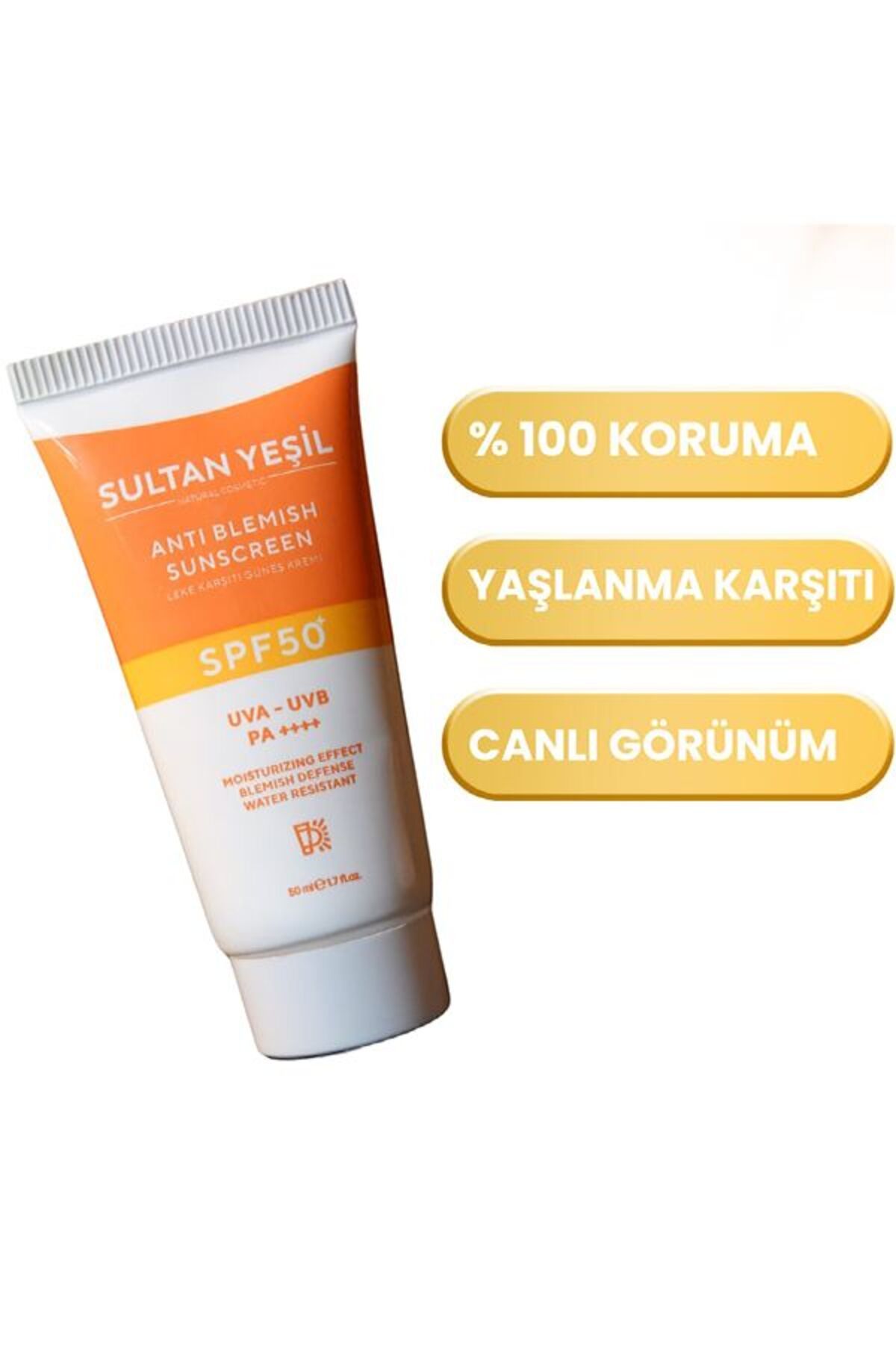 Sultan Yeşil Natural Cosmetics LEKE KARŞITI ULTRA KORUMA GÜNEŞ KREMİ