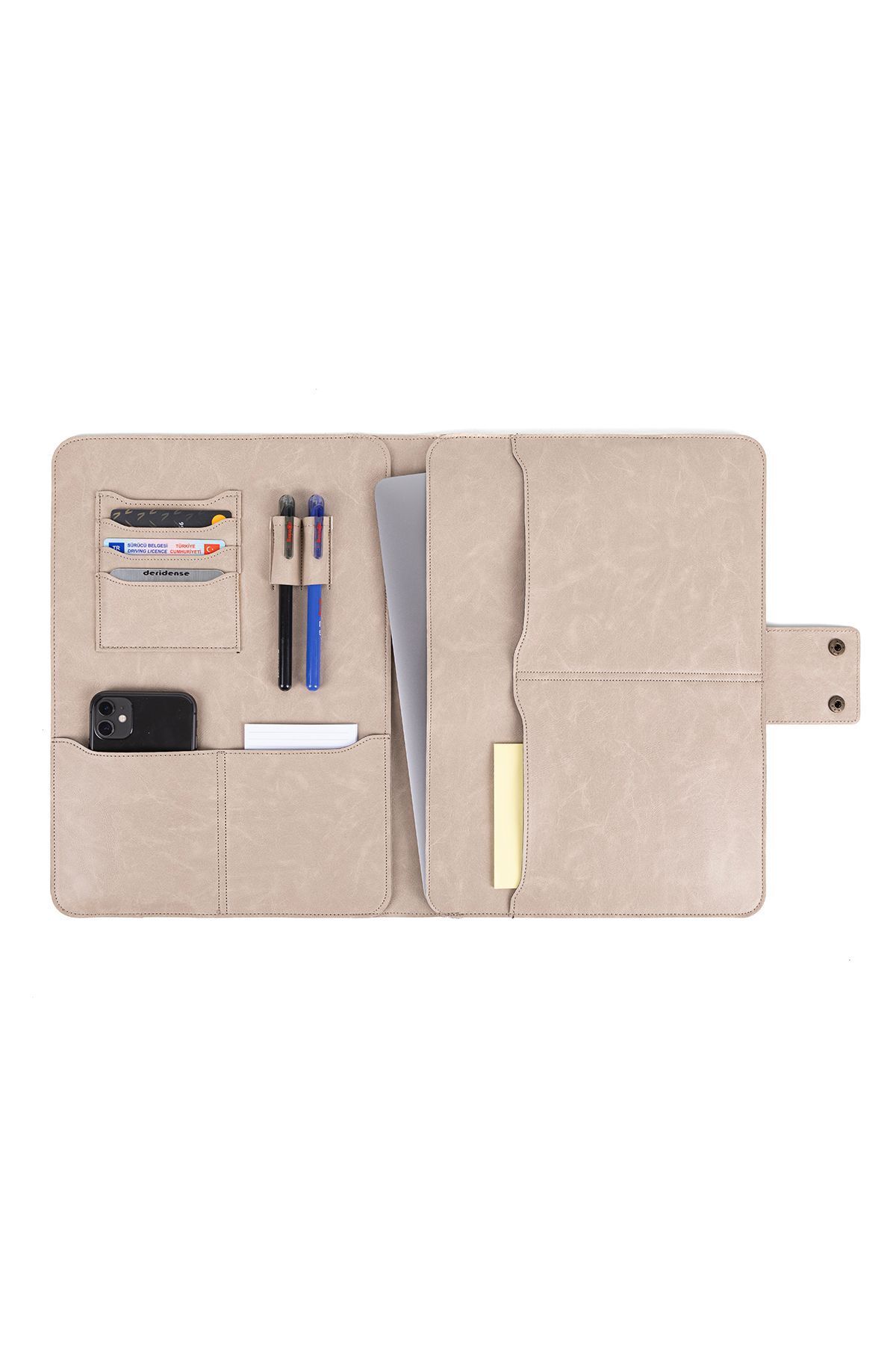 Paris Business Club M2 13-14 Inç Macbook Pro-air Vegan Deri Organizer Evrak Çantası Tablet Kılıfı