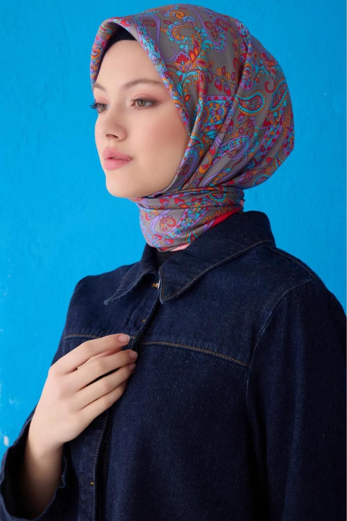 Belli Saf İpek Eşarp 4101D-60 Şura