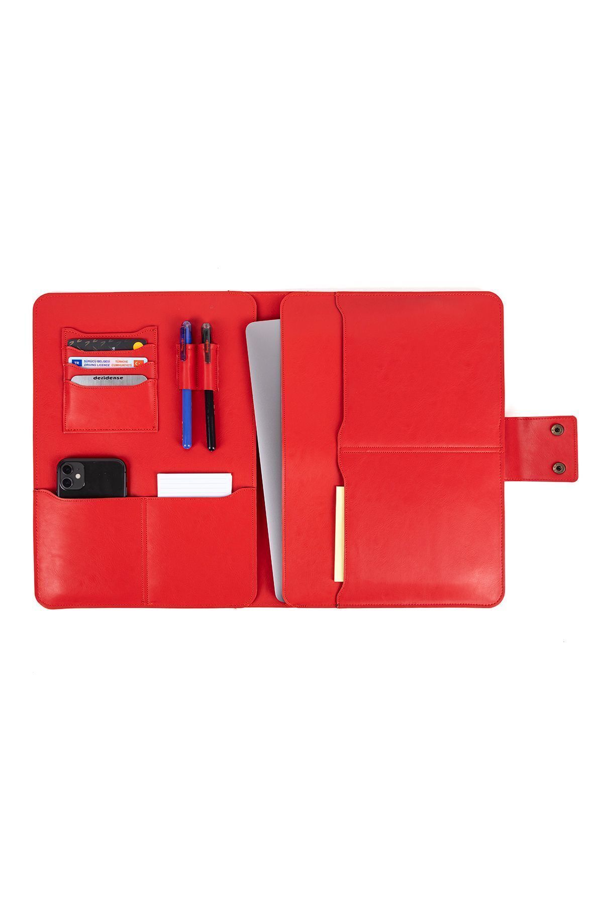 Paris Business Club M2 13-14 Inç Macbook Pro-air Vegan Deri Organizer Evrak Çantası Tablet Kılıfı