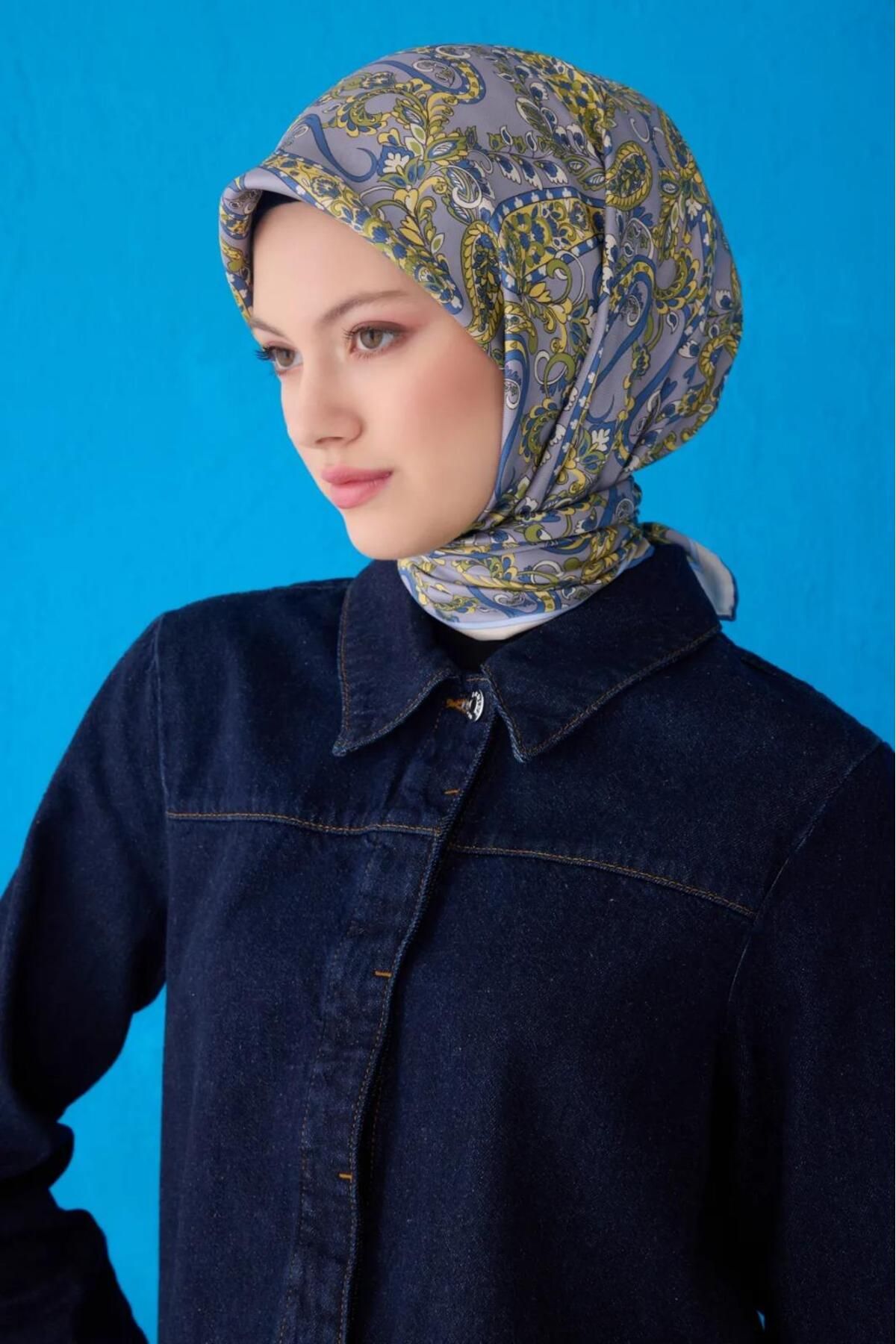 Belli Saf İpek Eşarp 4101D-34 Şura