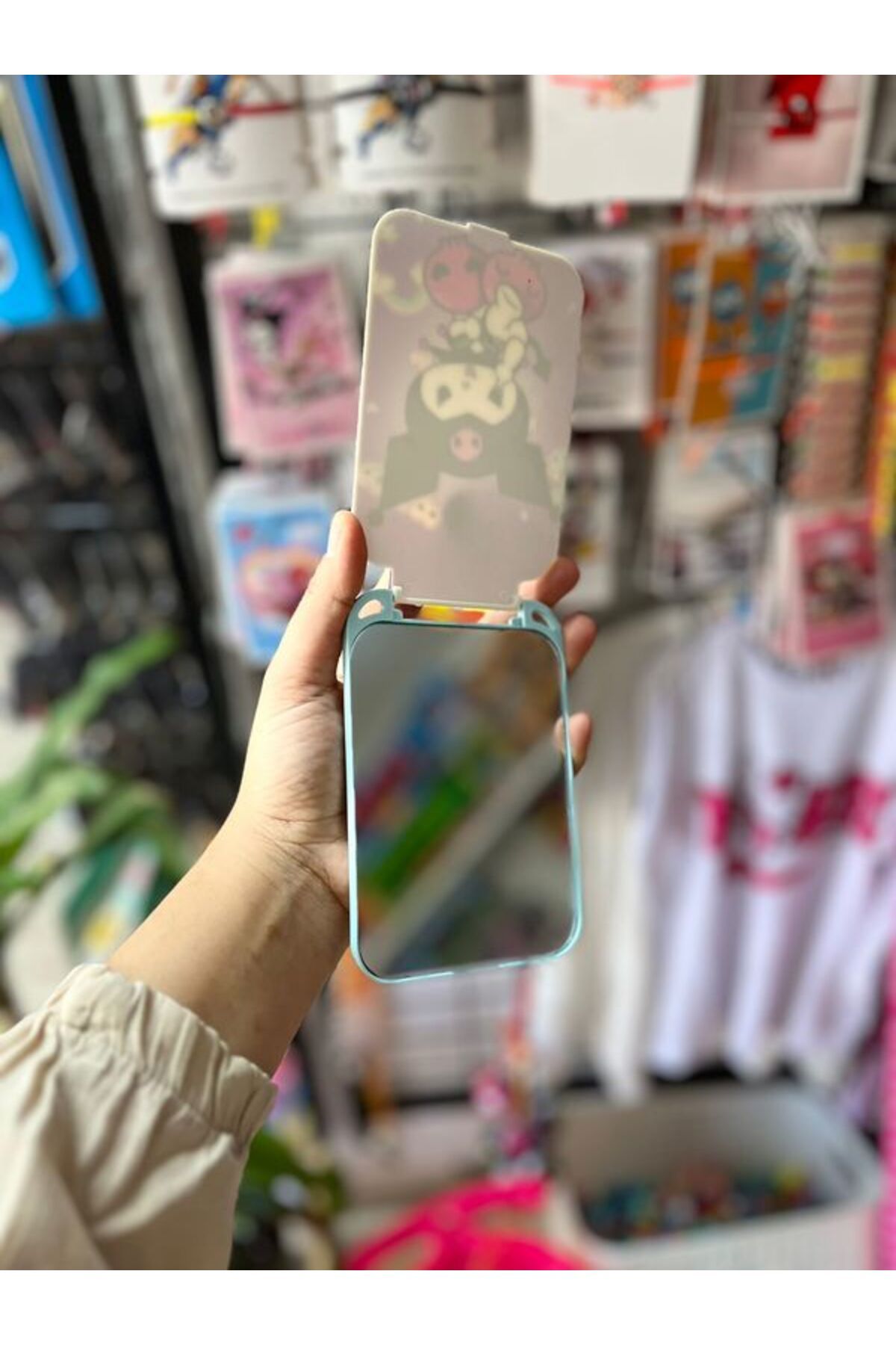 EyER Shoping Kuromi Taşınabilir Makyaj Aynası Çanta Aynası