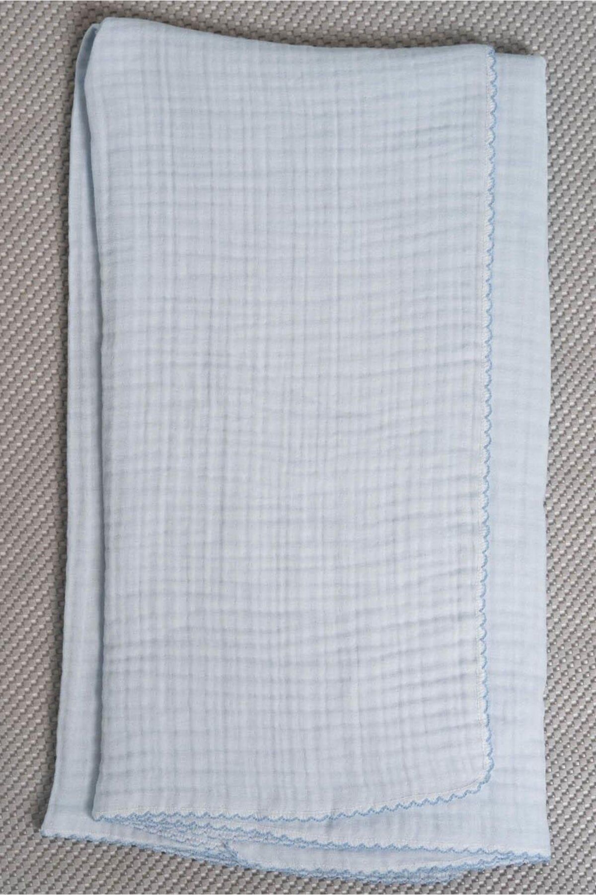 agugu Mavi Müslin Battaniye 100x125