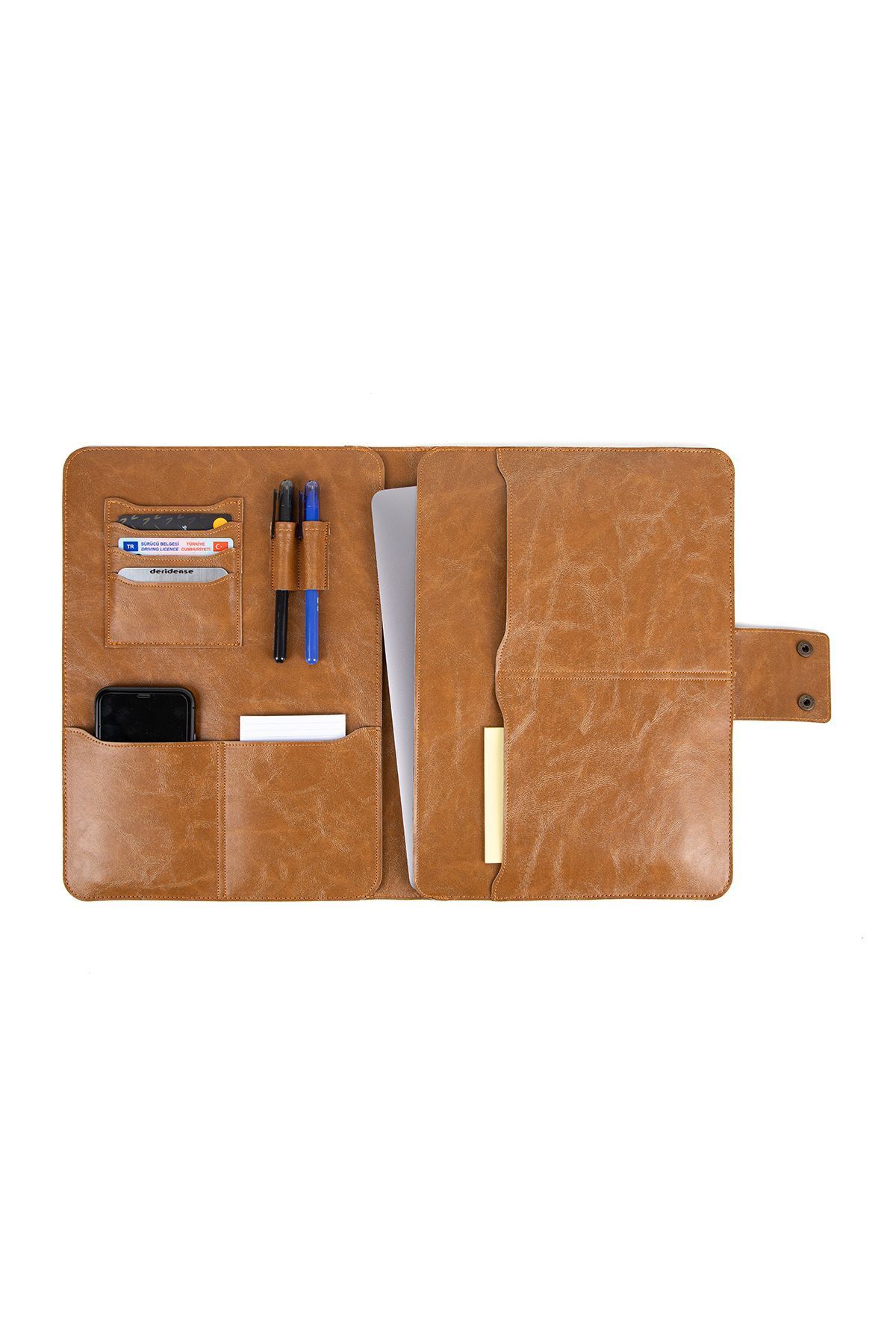 Paris Business Club M2 13-14 Inç Macbook Pro-air Vegan Deri Organizer Evrak Çantası Tablet Kılıfı