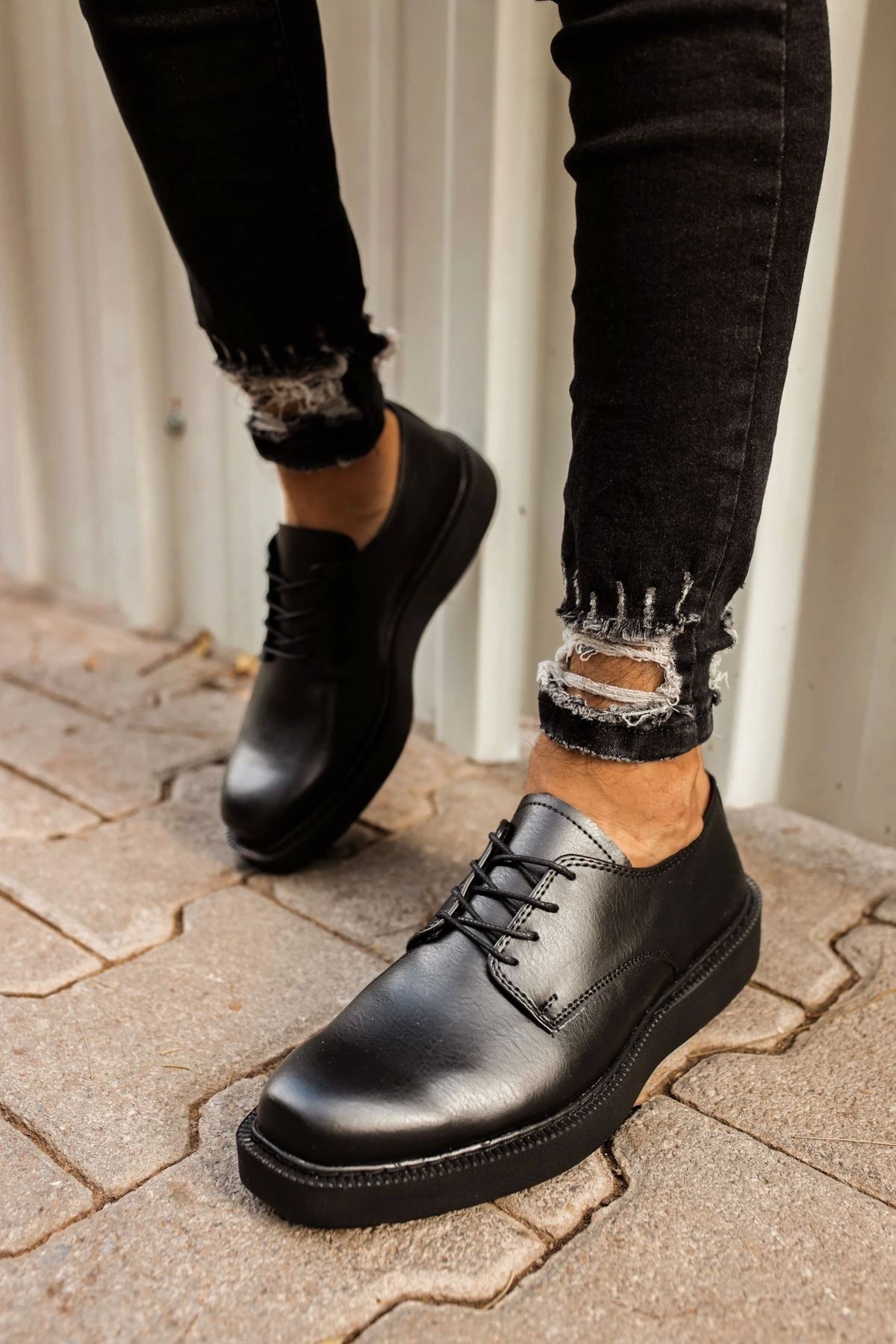 OurStyles CH001 FST Classic Lace Erkek Ayakkabı SIYAH