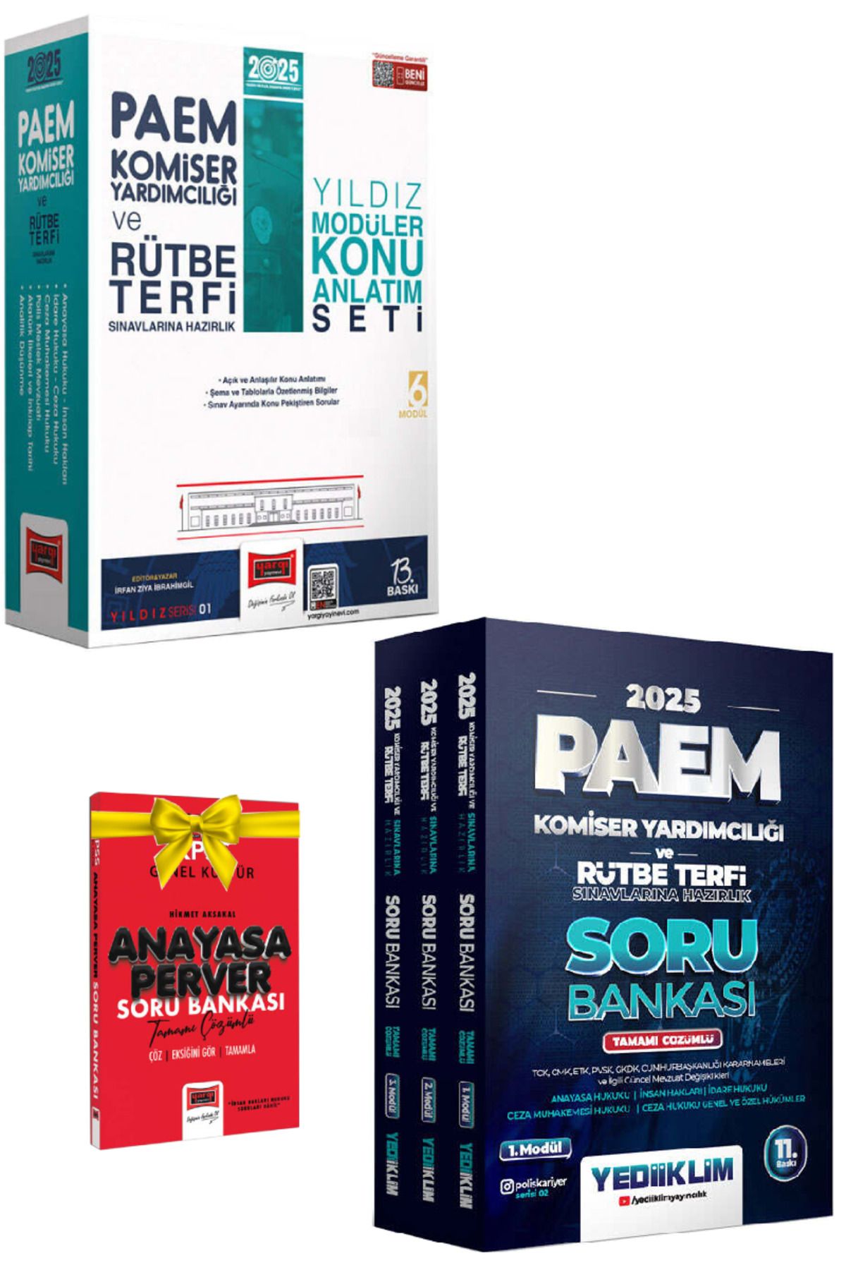 Yargı Yayınları 2025 Yargı PAEM Komiser Yardımcılığı ve Rütbe Terfi Konu Anlatım Seti+Yediiklim Soru Bankası Seti