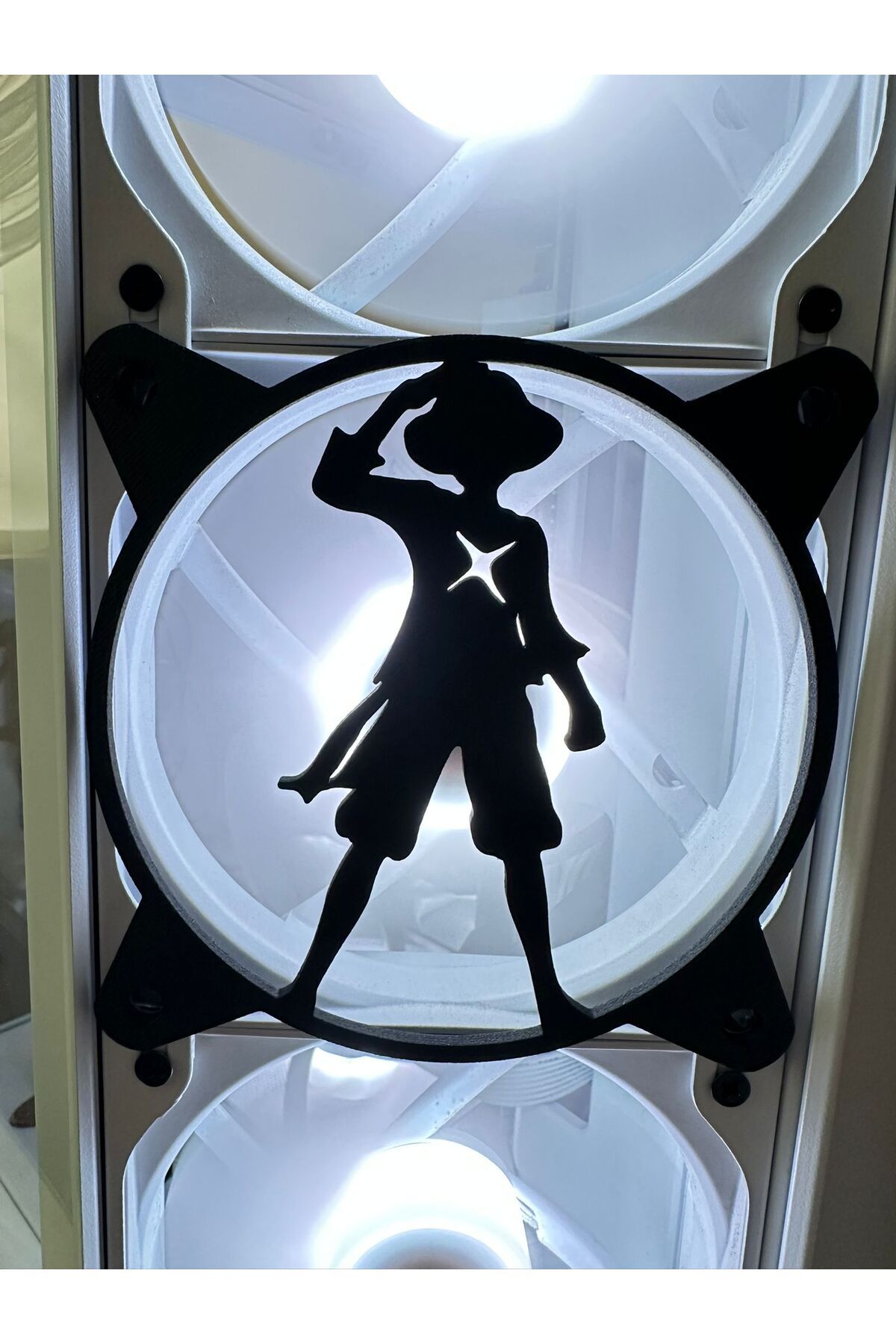EmAy3d One Piece Luffy 120mm Oyun Pc Aksesuarı, Masaüstü Bilgisayar Fan Kapağı