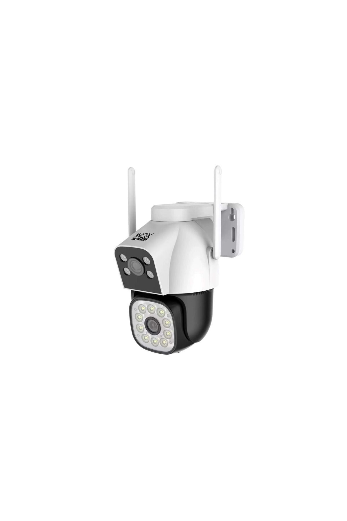 inox - 3+3 Megapiksel 1080P Full HD Wi-Fi Çift Lensli Gece Görüşlü SuyaDayanıklı DışOrtam Kamera