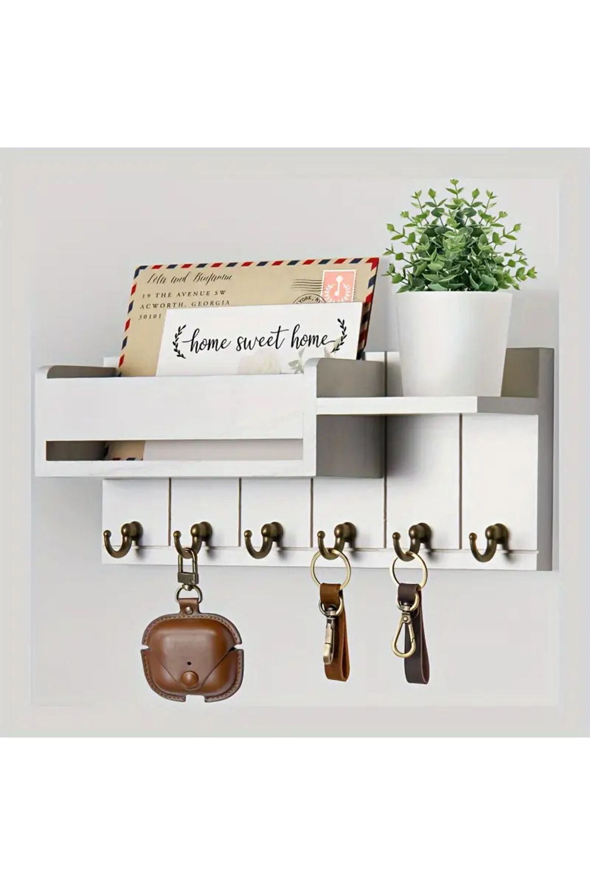 shop Ahşap Duvara Monte Anahtarlık- Kolay Kurulum, Oturma Odası, Koridor- Anahtarlar için Duvar Askıları