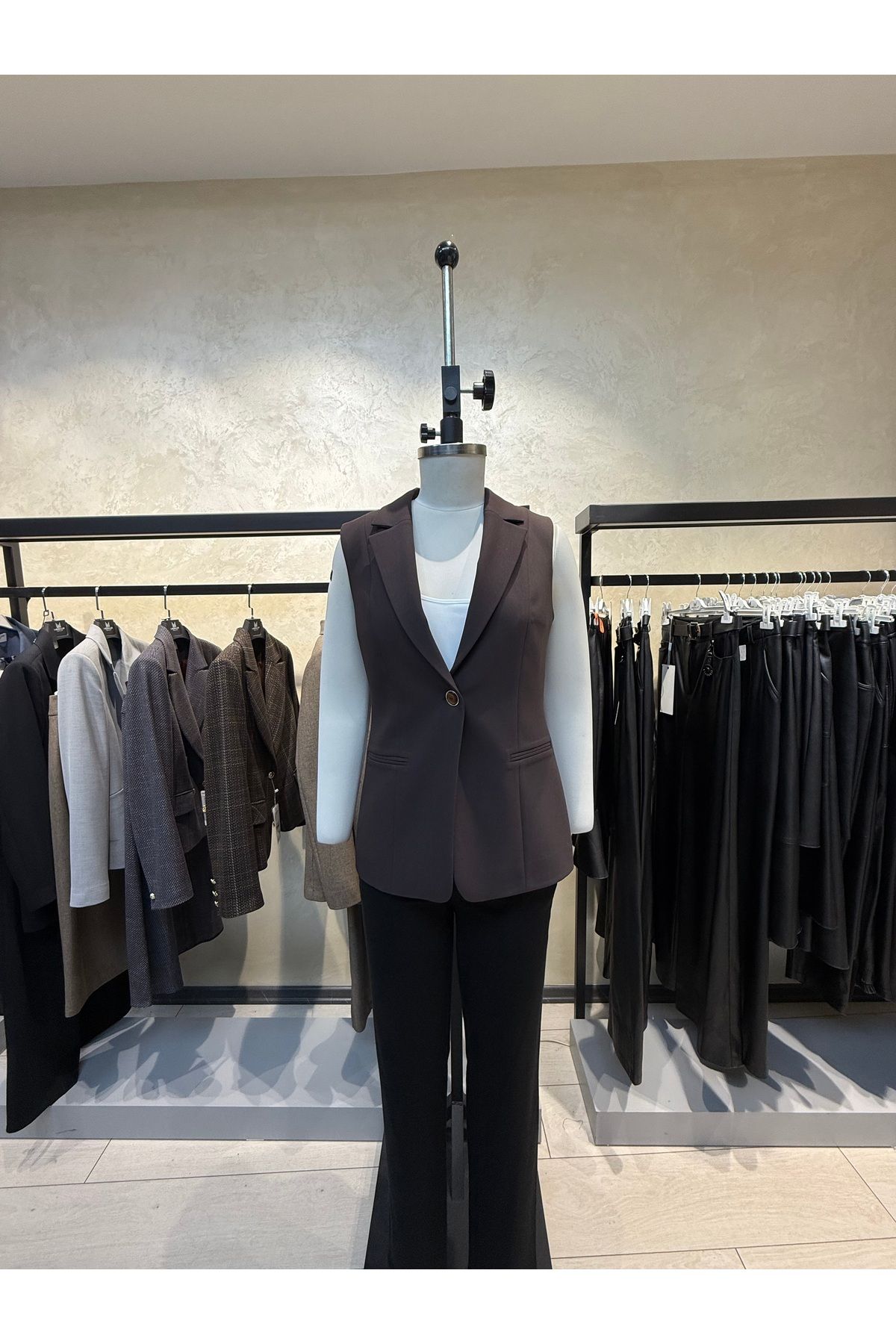 Merkür Kadın Düğmeli Blazer Yelek