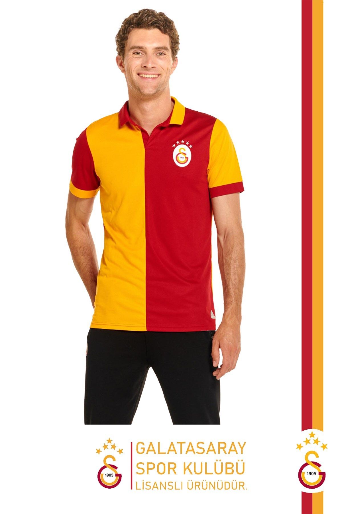 Galatasaray Orijinal Lisanslı 5 Yıldızlı Match Day Polo Yaka T-shirt
