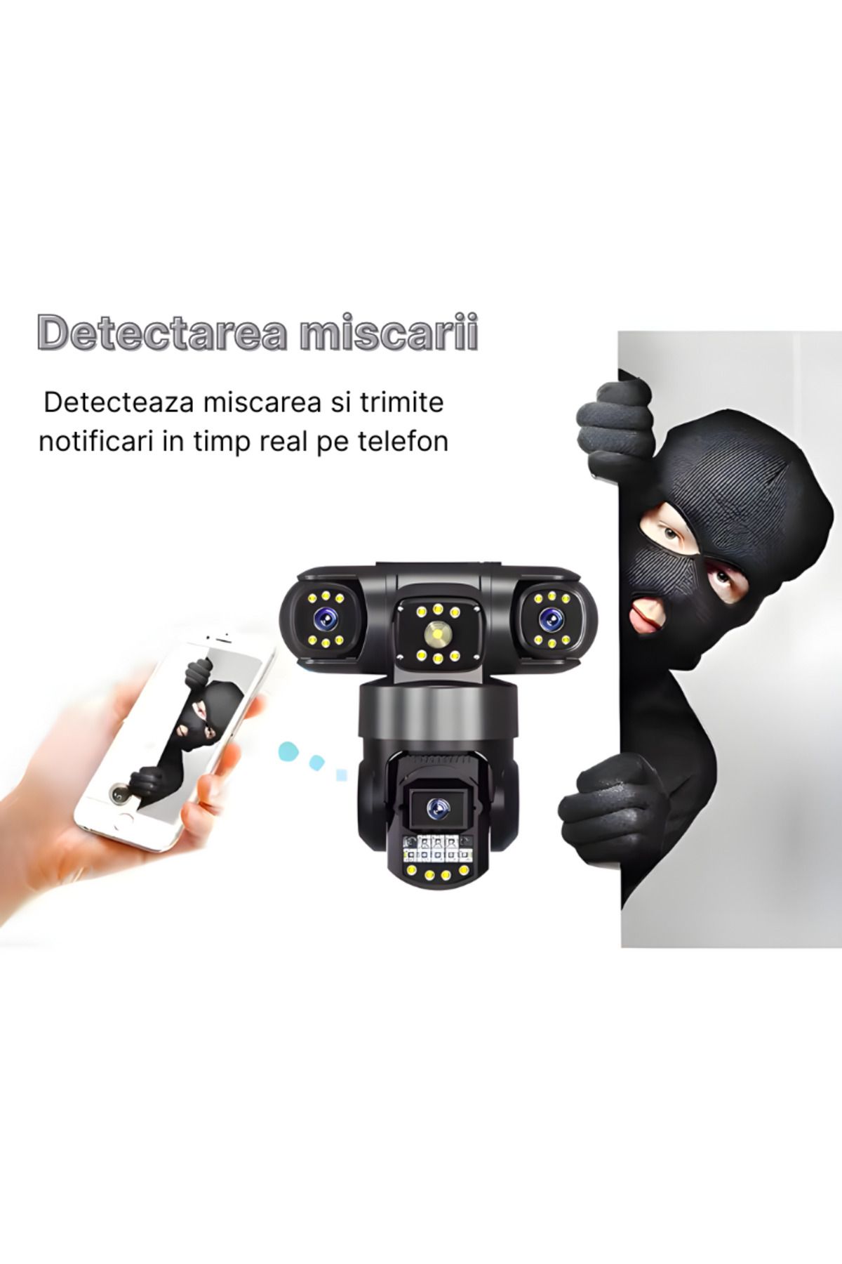 MaGeCa-Surveillance Camera, Wifi, 6mp Full Hd, 3 Simultaneously Monitored Areas, Motion Detection 6
