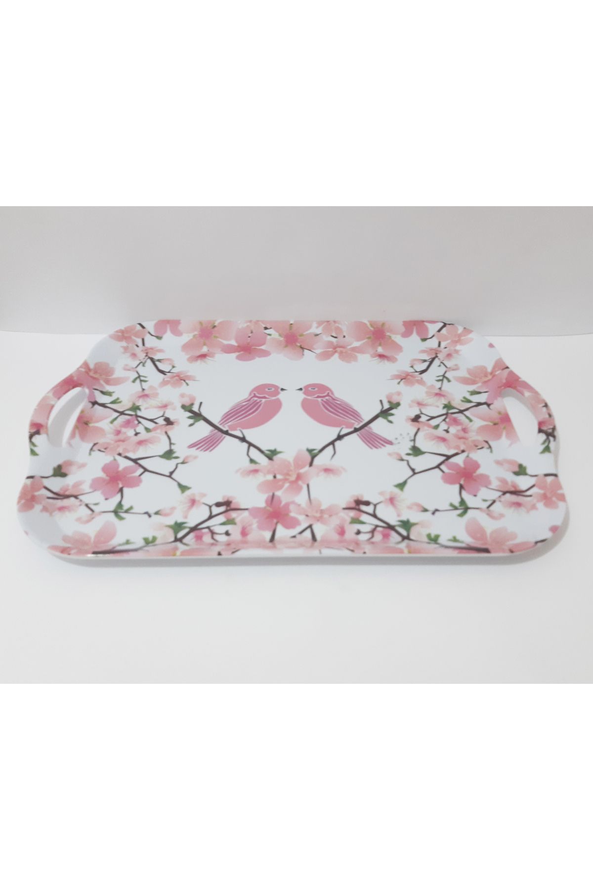 renkli çiçekler-Melamine Tea Tray 44X30 cm Melamine Tea Tray with Handles Serving Tray Presentation Tray | 3