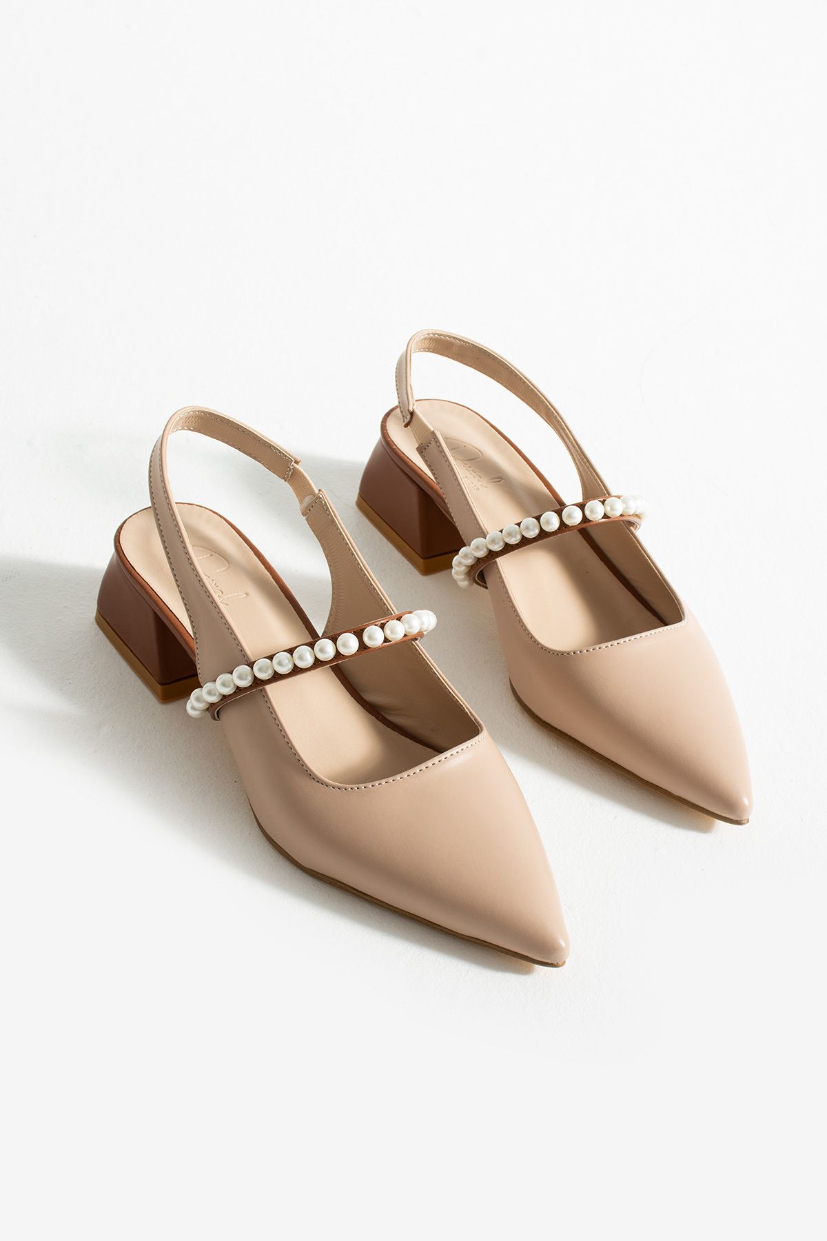 DUXAL SHOES Lucia Kadın İnci Detaylı Şık Babet - Topuklu Ayakkabı