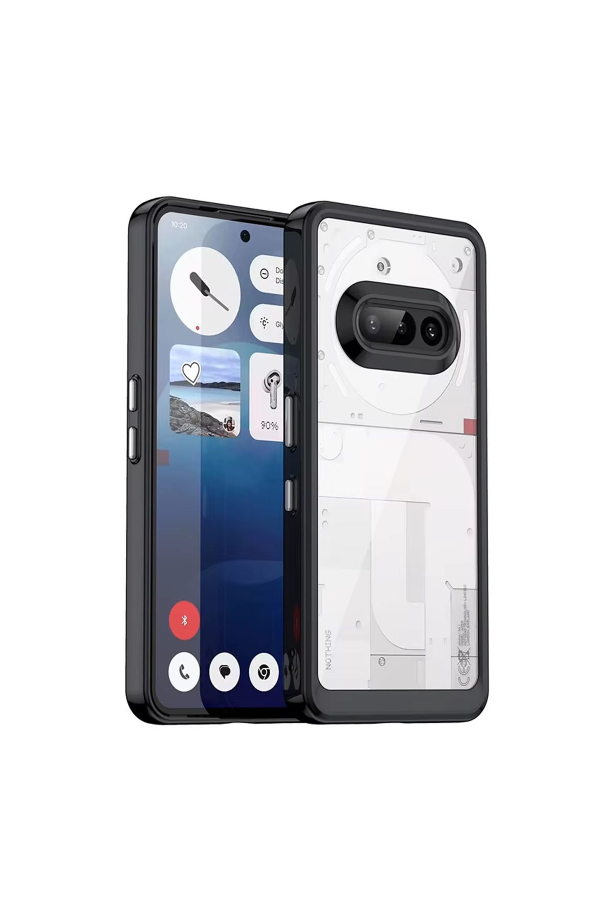 Microcase Nothing Phone 3A Shield Serisi Darbeye Dayanıklı Yarı Esnek Plastik Tpu Kılıf - AL8100