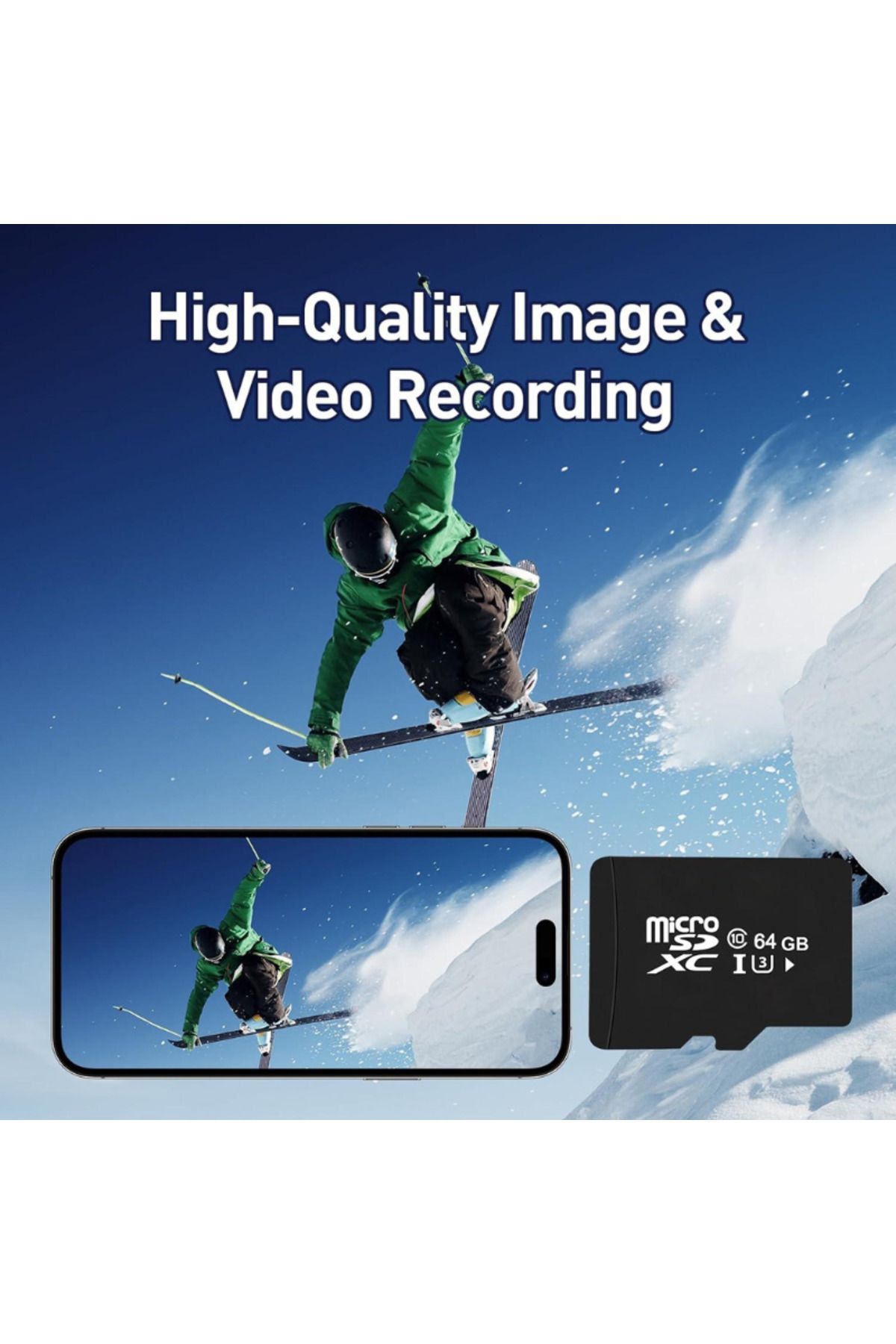 MaGeCa-Micro SD Memory Card, 64 GB, Class 10, U3 Speed ​​Class, Extended Compatibility 5