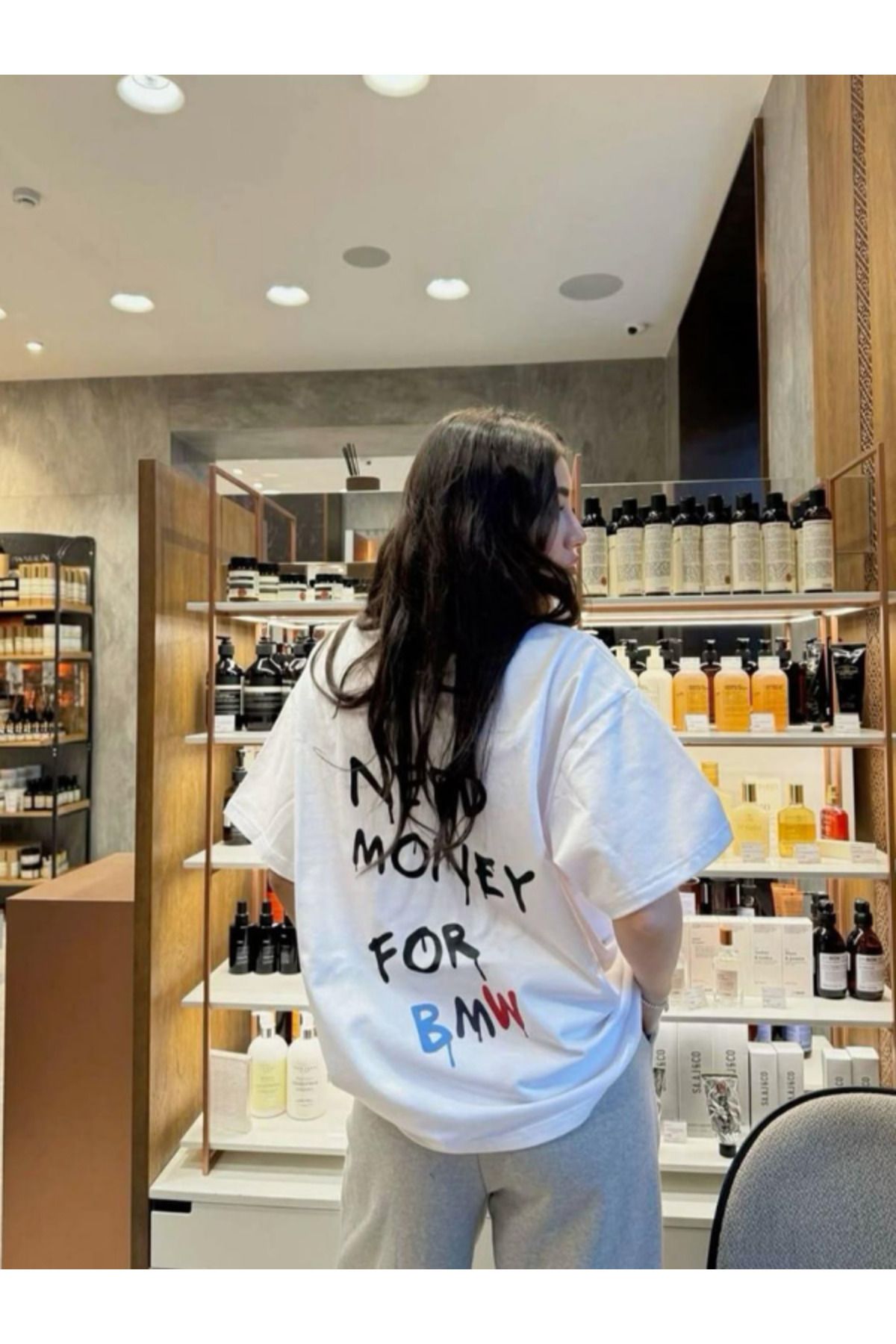 DEEFWEAR DREICH NEED MONEY FOR BMW BASKILI BEYAZ TSHIRT