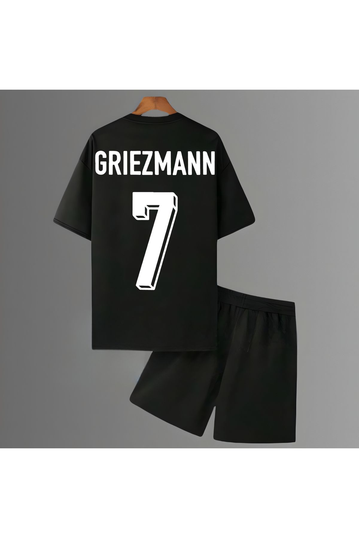 Biy Store Antoine Griezmann forma sırt futbol baskılı unisex kısa kollu tişört t-shirt şort takımı