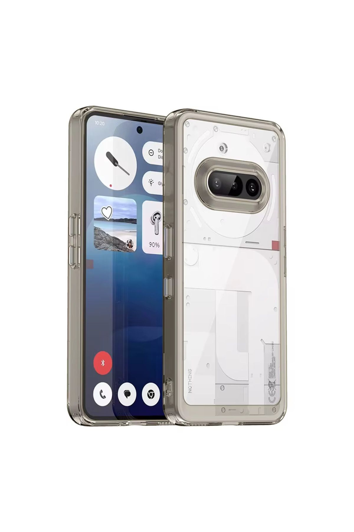 Microcase Nothing Phone 3A Shield Serisi Darbeye Dayanıklı Yarı Esnek Plastik Tpu Kılıf - AL8100
