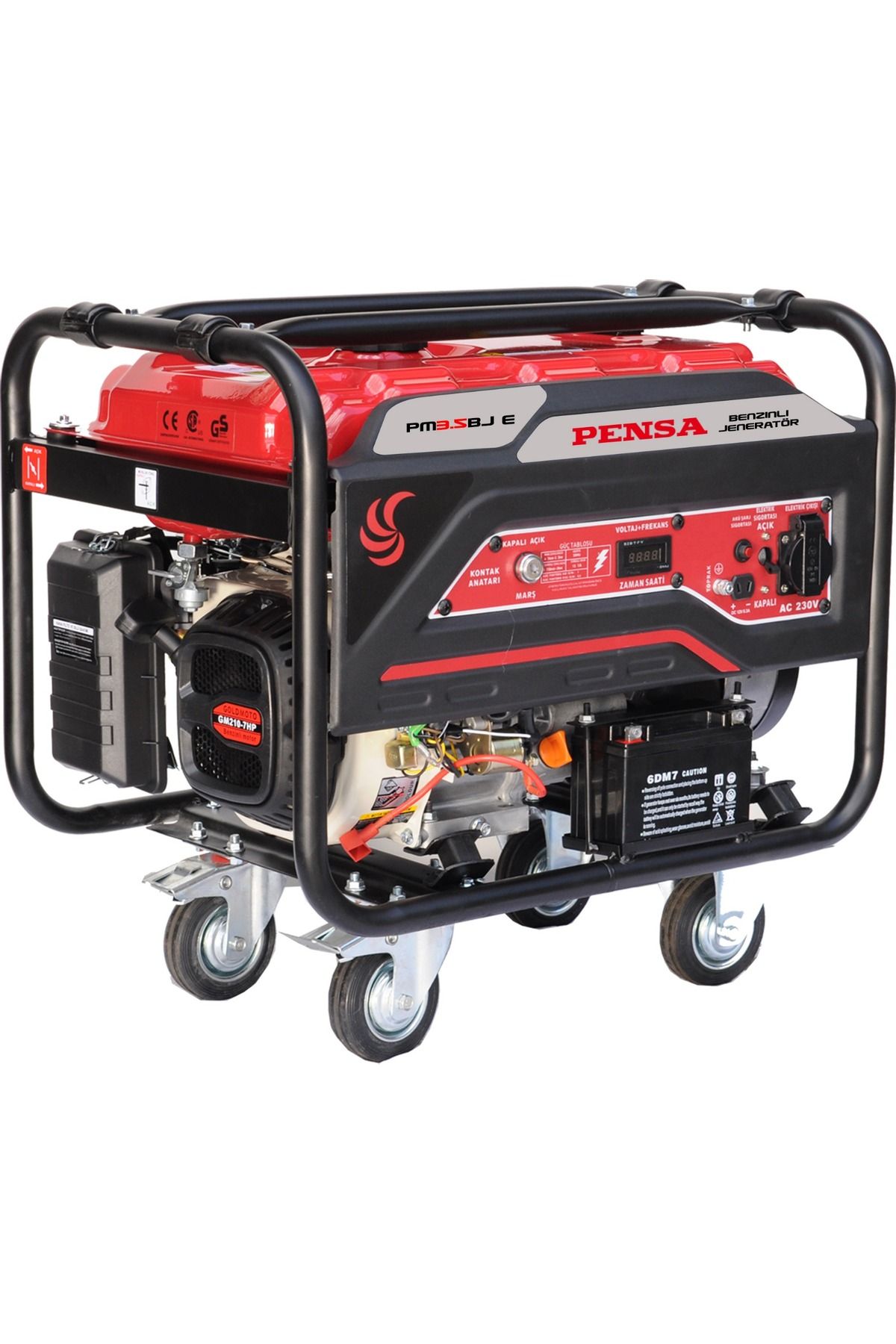gold moto PM3.5BJEA Benzinli Jeneratör 3.75kVA Monofaze Marşlı Otomatik Jigleli