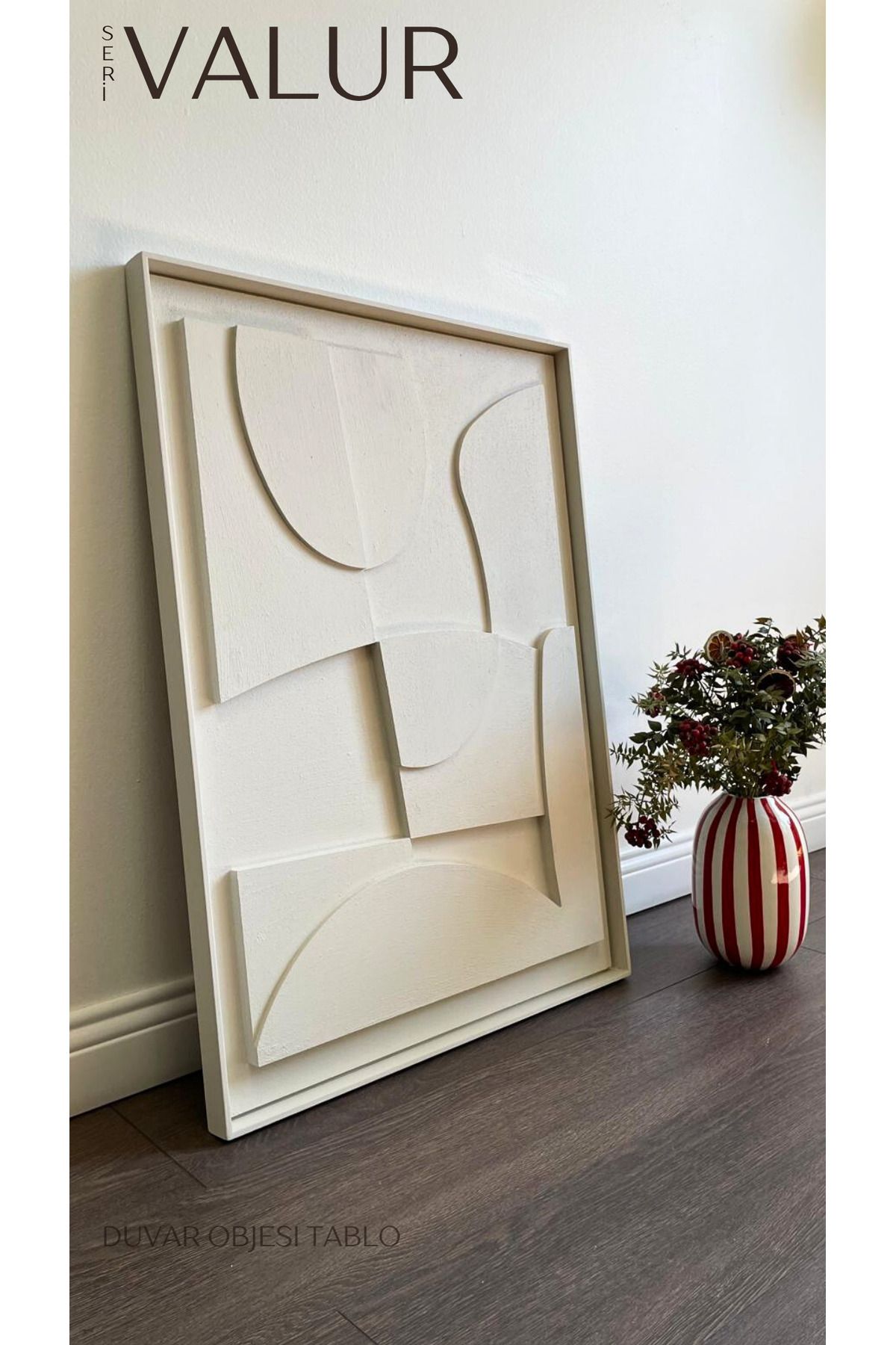 pienosanat İskandinav Modern Soyut 3d Duvar Objesi Dokulu El Yapımı Minimalist Bohem Tablo