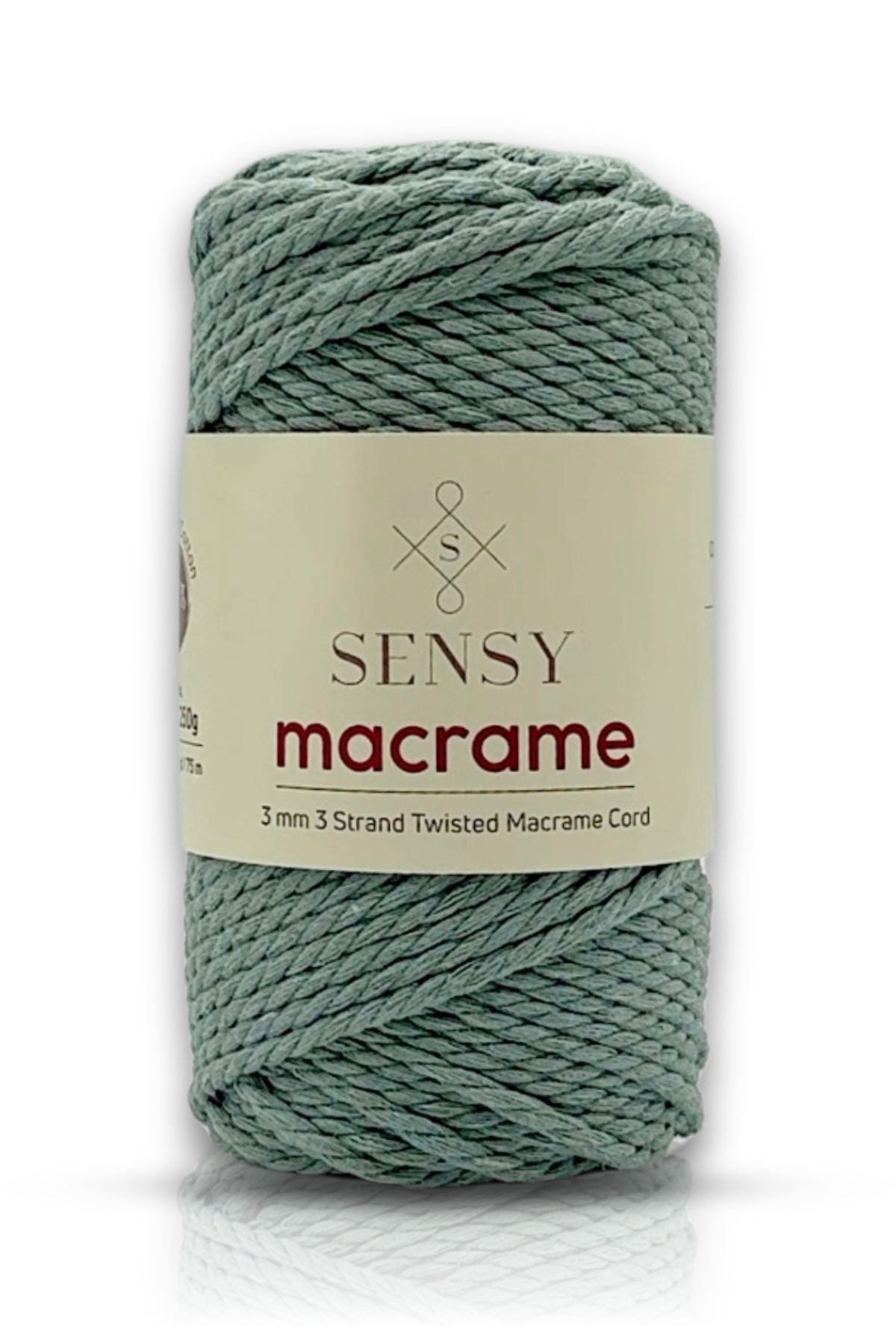 SENSY-Premium 3 Twist Cotton Searched Macrame Searable Macrame Rope Hobby Floss Three Twist Island Tea 1