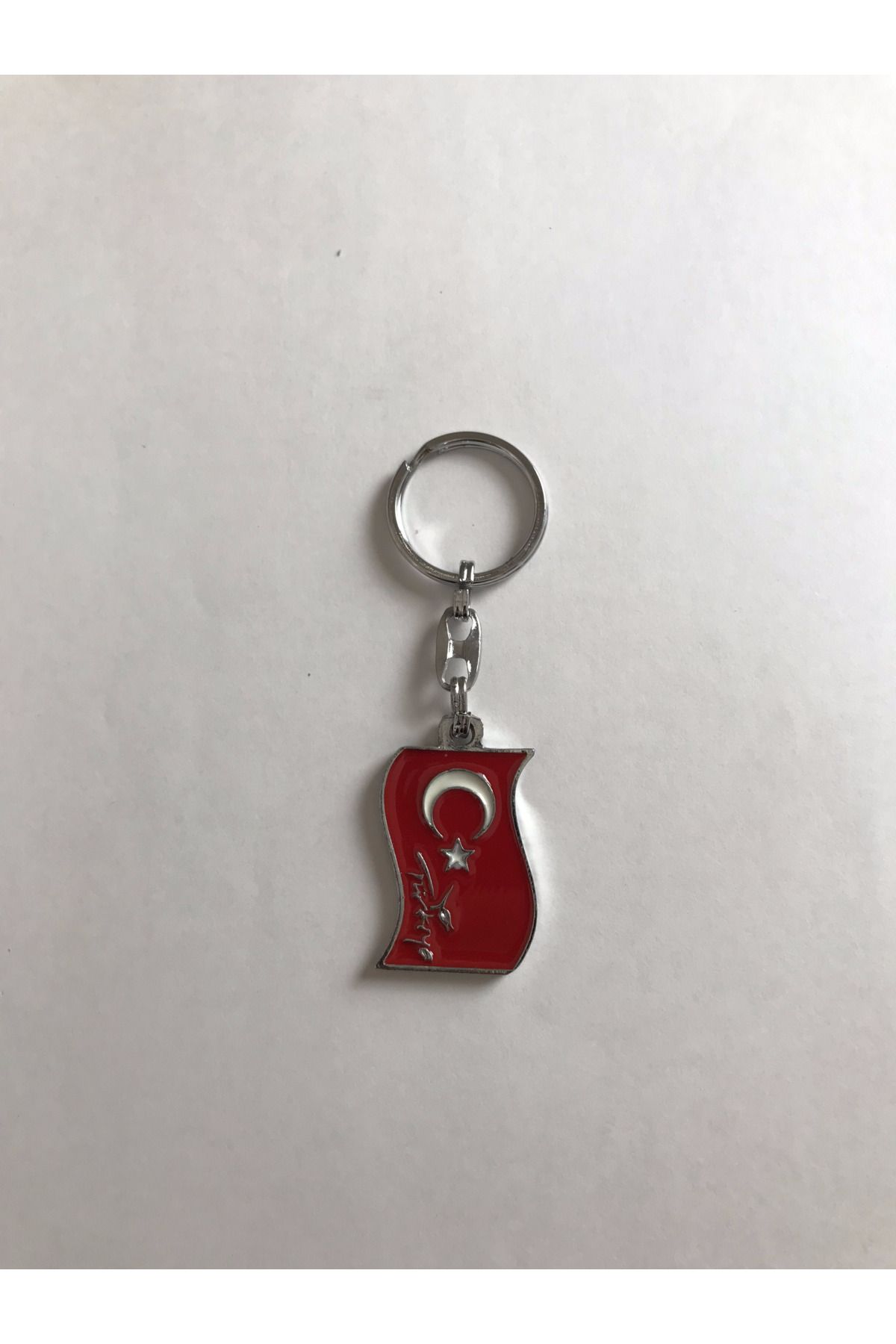 BDTekstil BD TEKSTİL Türk Bayrağı Tasarım Kırmızı Renkli Anahtarlık